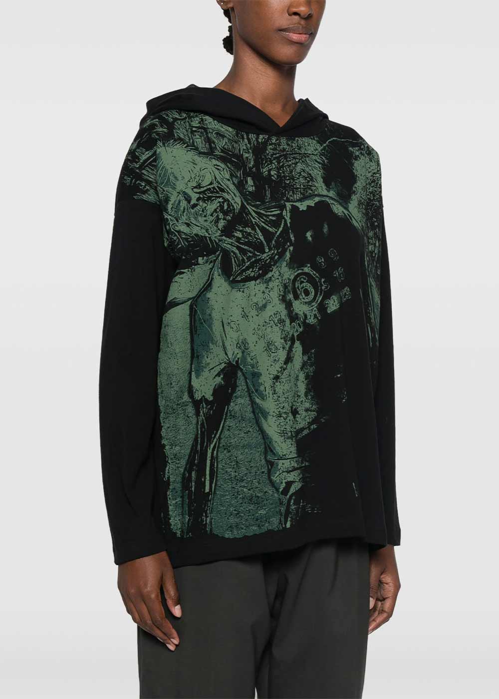 Оригінальна Black Numbers-Motif Hoodie Maison margiela – детальний вид