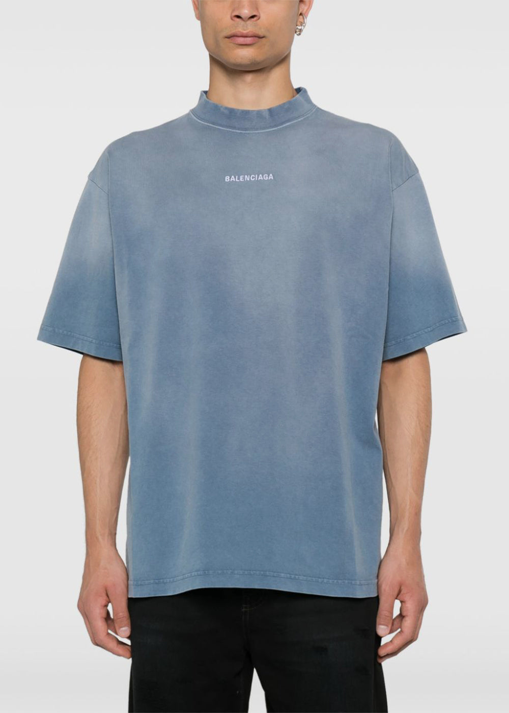Faded Blue Medium Fit T-Shirt Balenciaga – Гарантія оригінальності – детальний вид