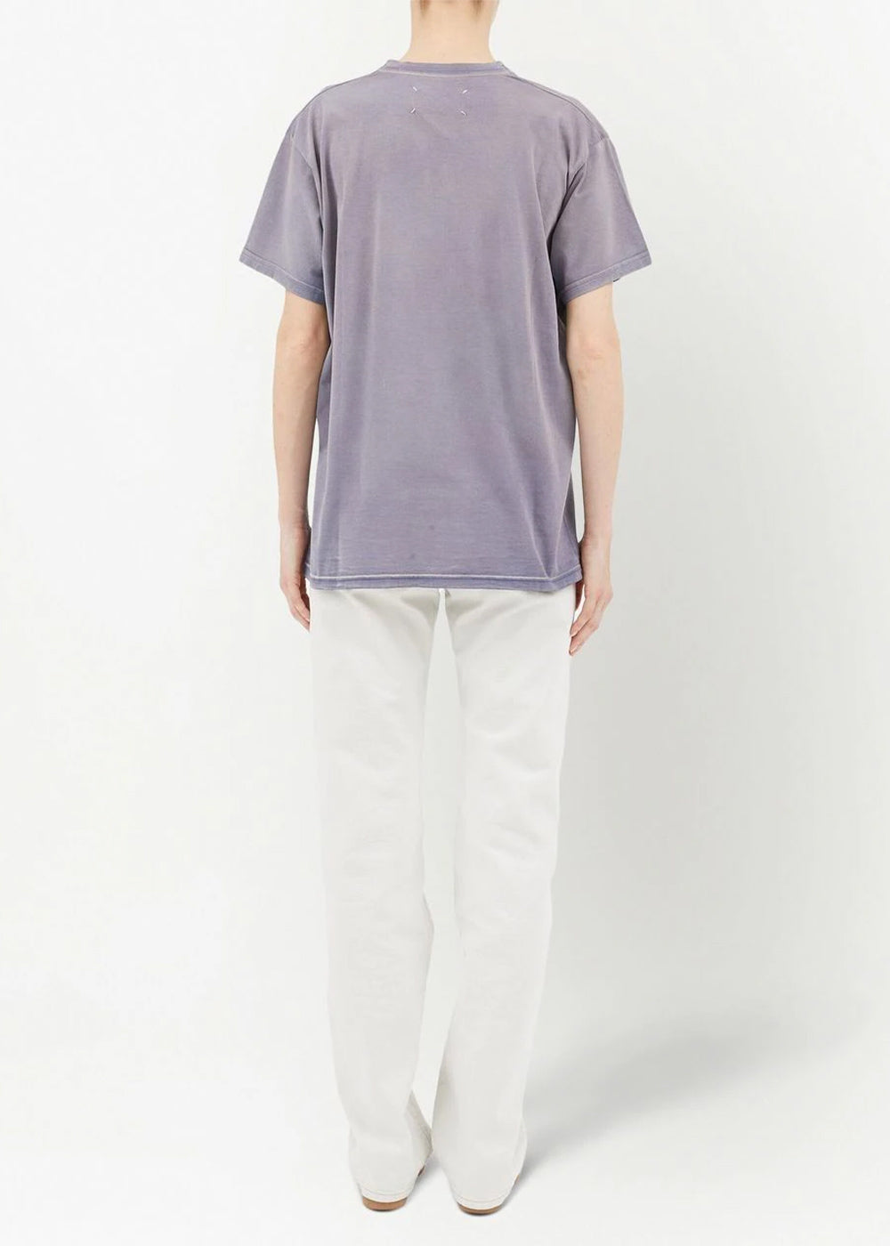 Оригінальна Purple Logo-Print T-Shirt Maison margiela – збільшений вид