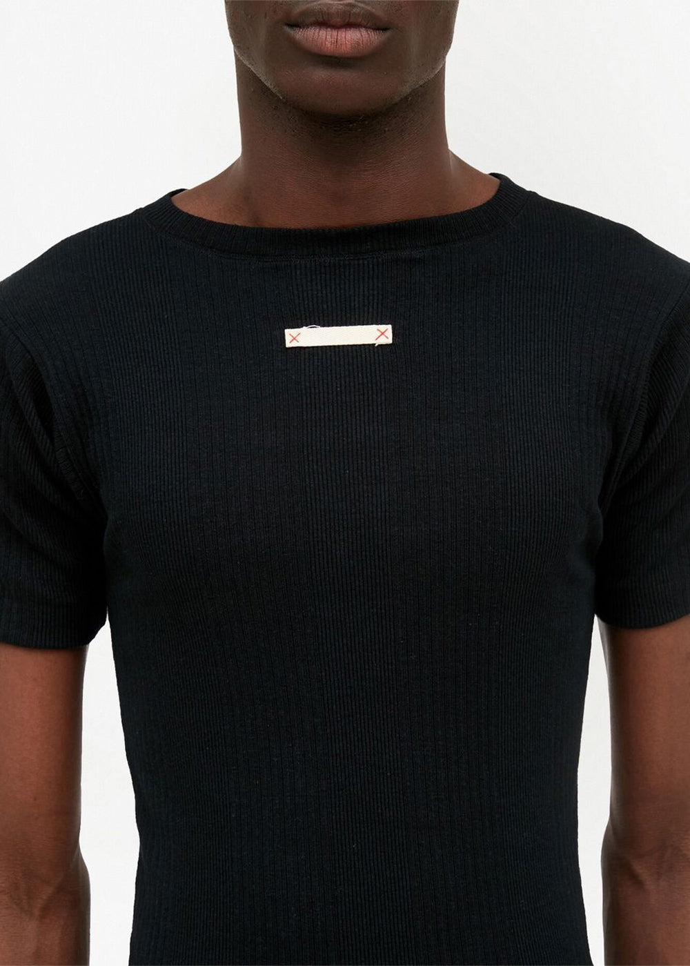 Black Logo-Patch T-Shirt Maison margiela – Гарантія оригінальності – збільшений вид