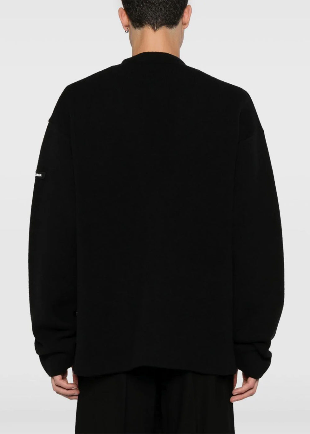 Black Rubberised-Logo Cardigan Balenciaga оригінал – Купити в Україні – збільшений вид