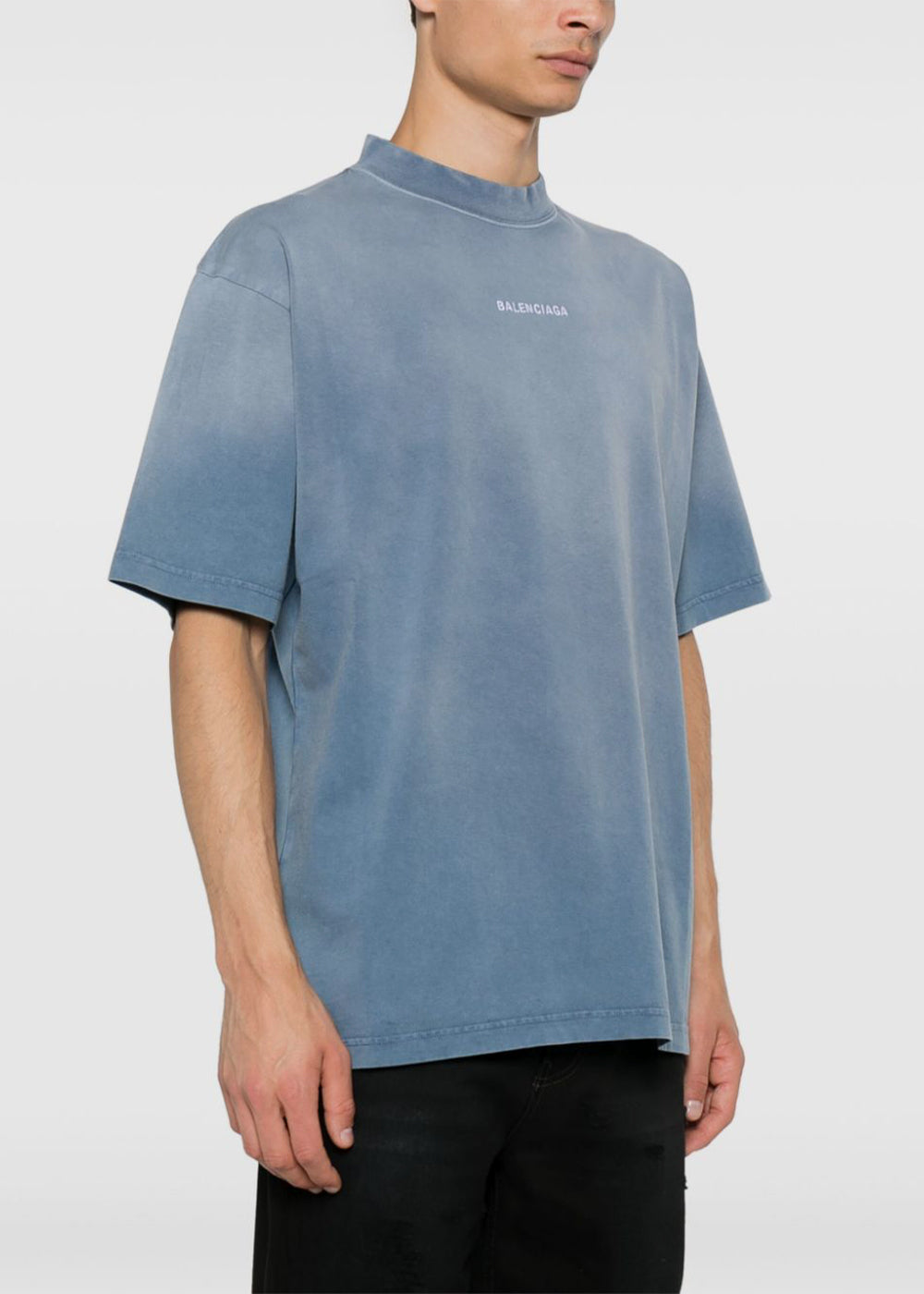 Faded Blue Medium Fit T-Shirt Balenciaga – Гарантія оригінальності – збільшений вид