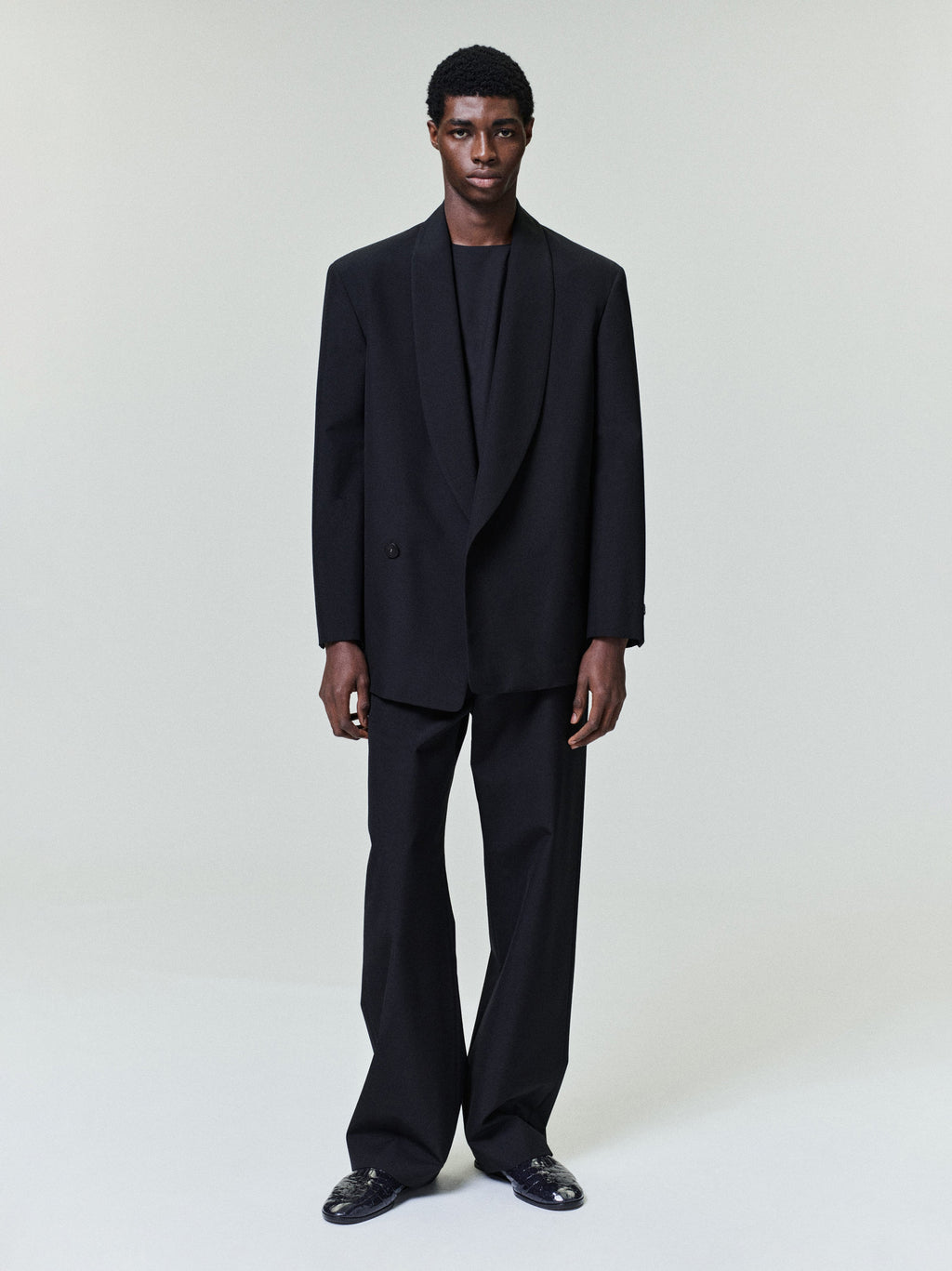 Double-Breasted Wool Poplin Shawl Collar Jacket Fear of god – Гарантія оригінальності – боковий вид
