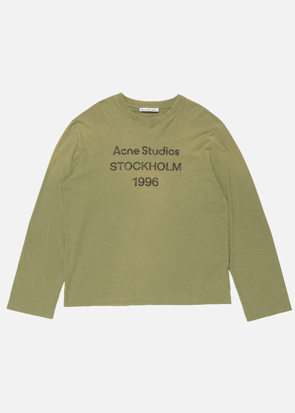 Оригінальна Olive Green 1996 Long Sleeve T-Shirt Acne studios – боковий вид