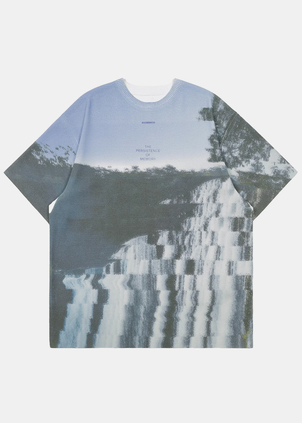 Blue Half Sleeve Knit T-Shirt Ader error оригінал – Купити в Україні – боковий вид