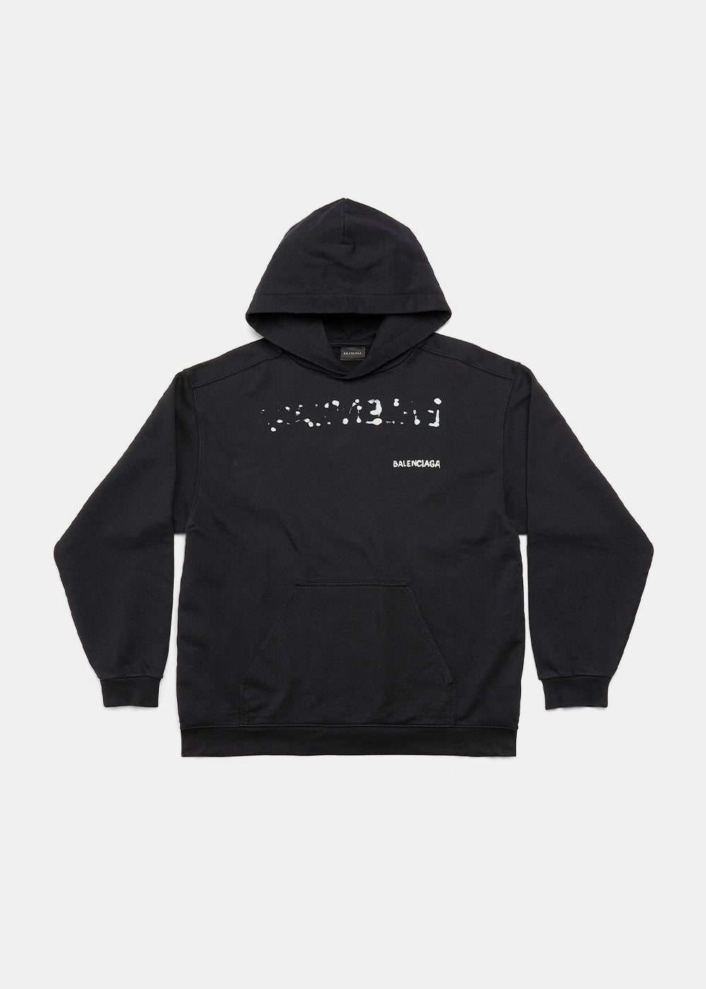 Black Hand Drawn Medium Fit Hoodie Balenciaga оригінал – Купити в Україні – боковий вид