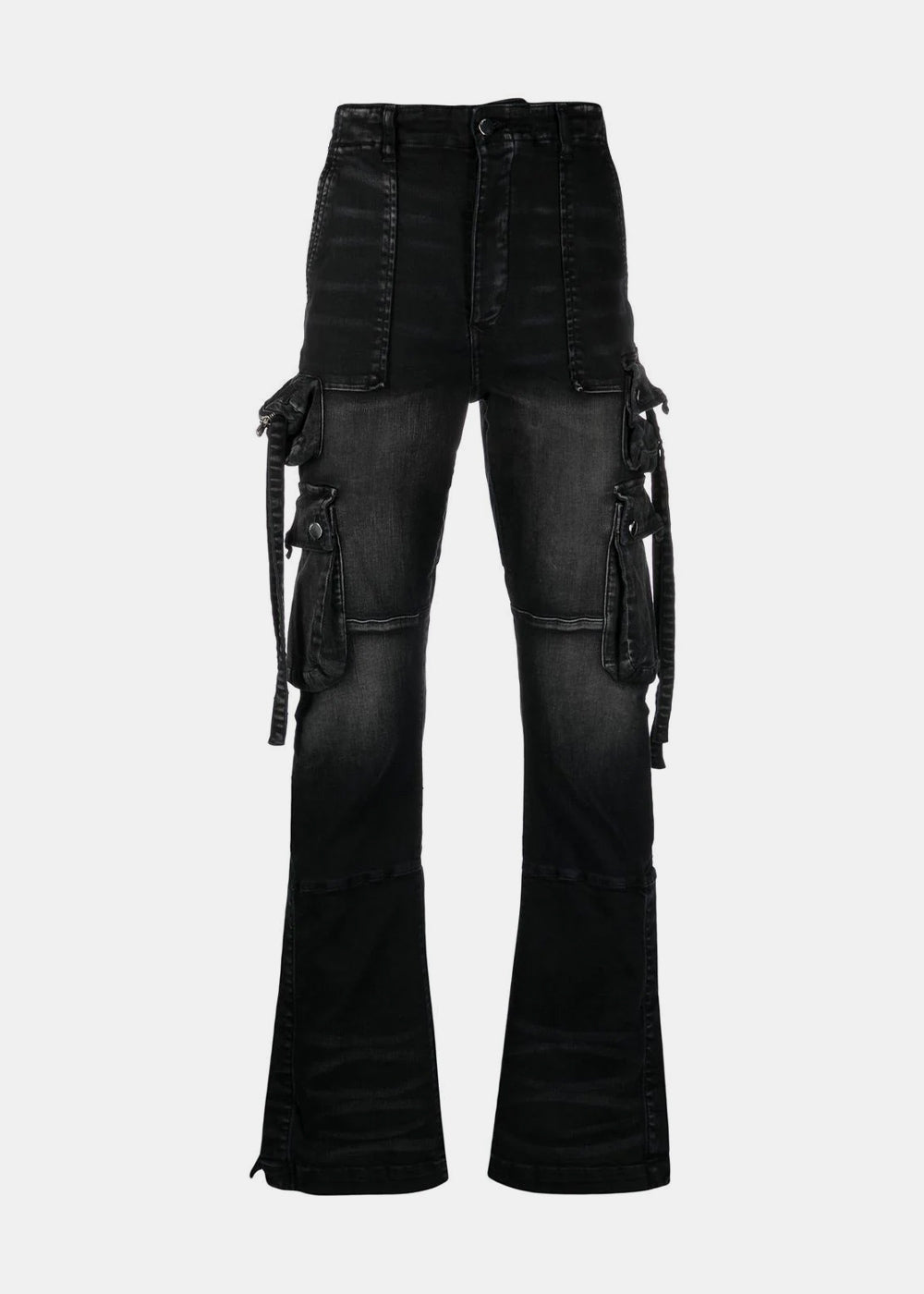 Оригінальна Black Cargo Flare Jeans Amiri – боковий вид
