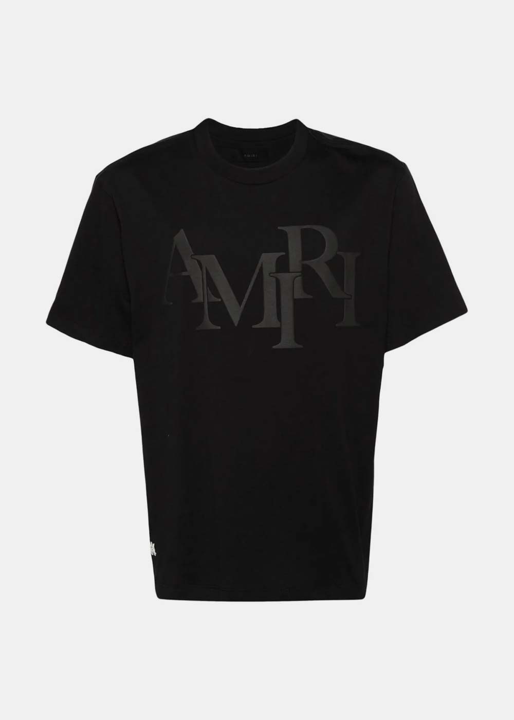 Оригінальна Black Amiri Staggered Logo T-Shirt Amiri – боковий вид