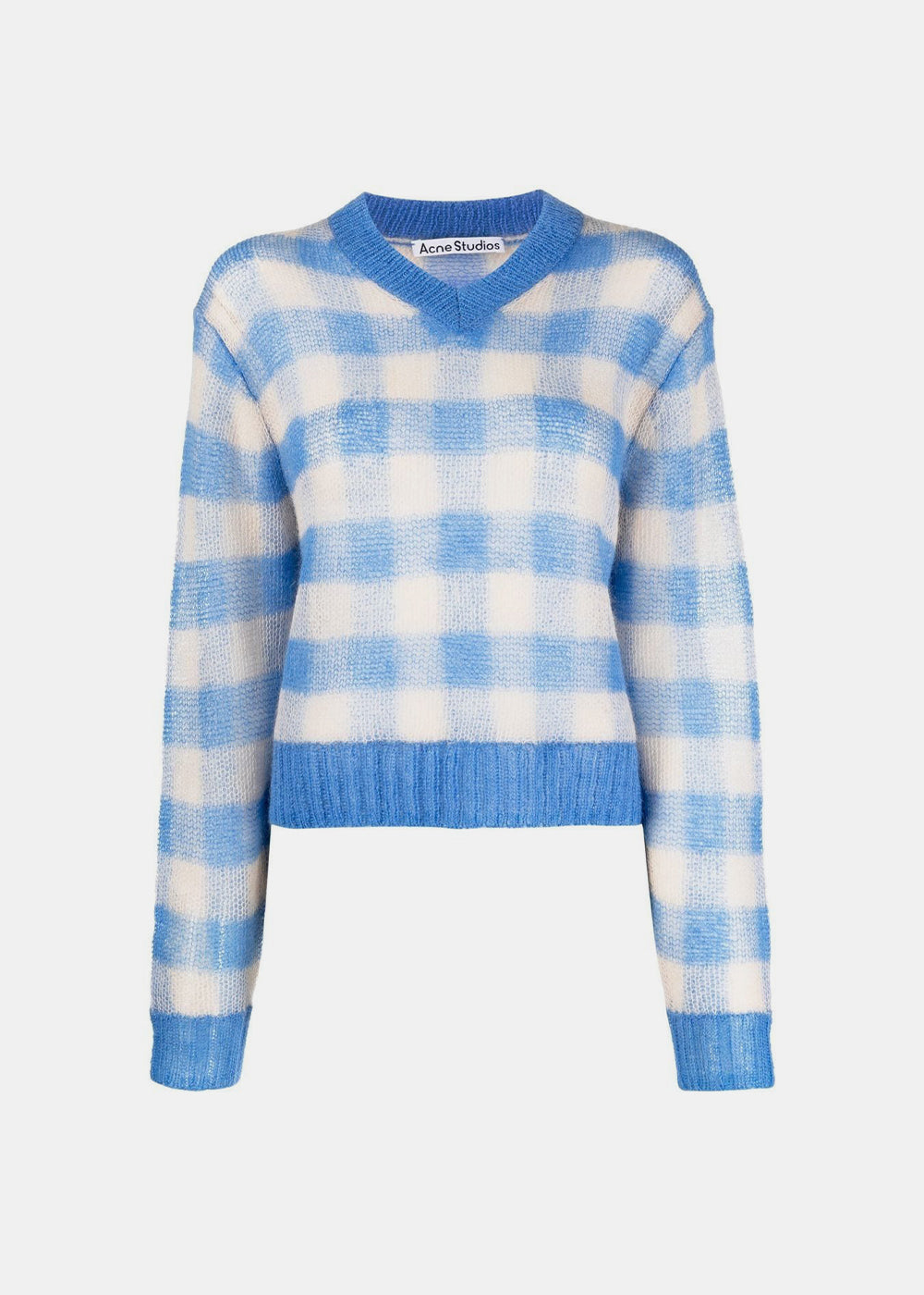 Оригінальна Blue V-Neck Sweater Acne studios – боковий вид