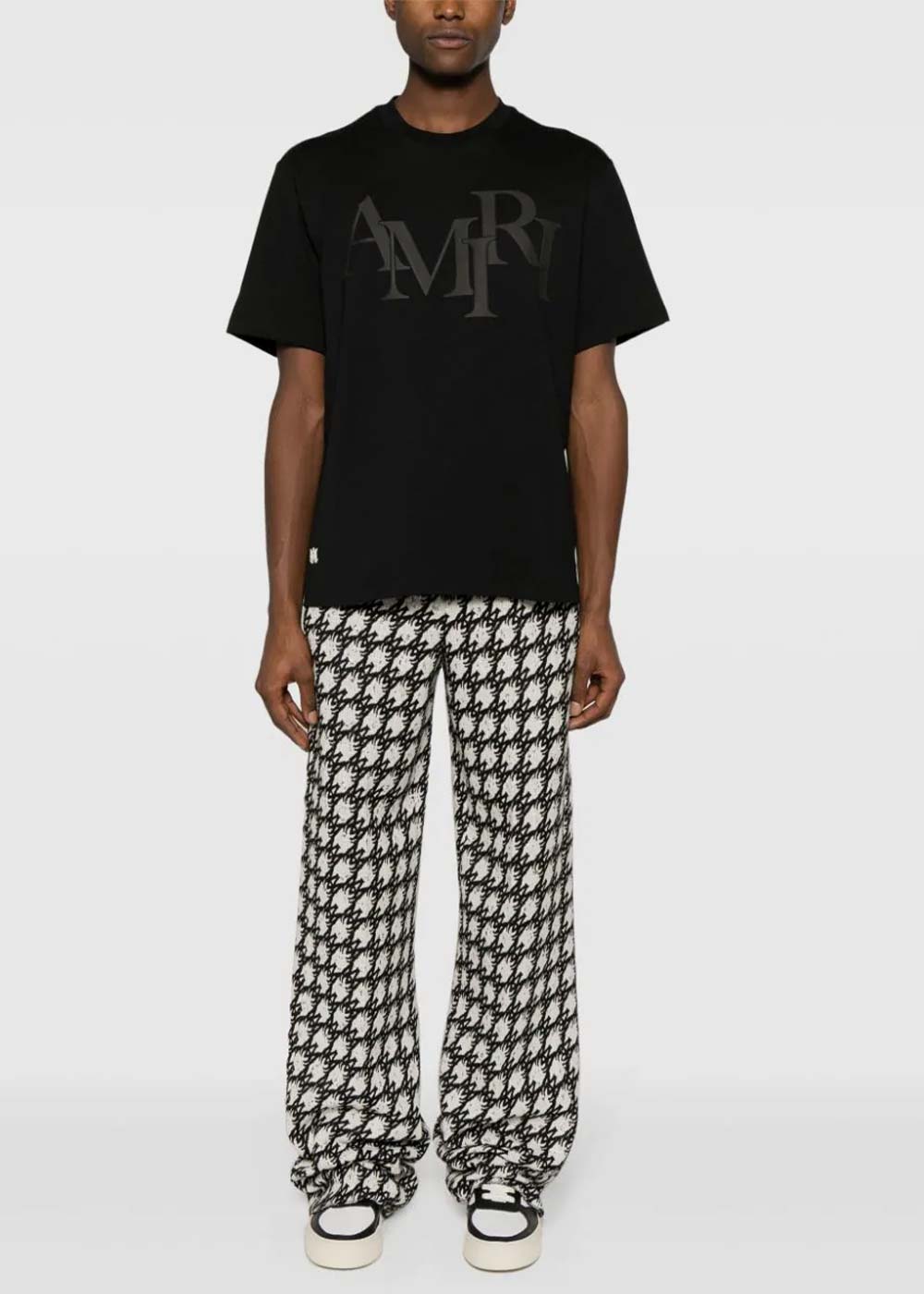Оригінальна Black Amiri Staggered Logo T-Shirt Amiri – вид ззаду