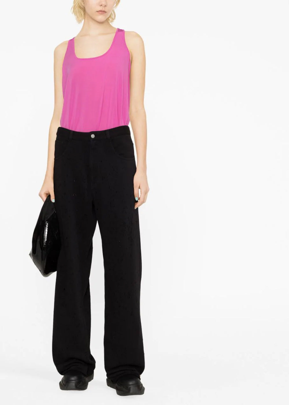 Оригінальна Black Paint-Splatter Trousers Maison margiela – вид ззаду