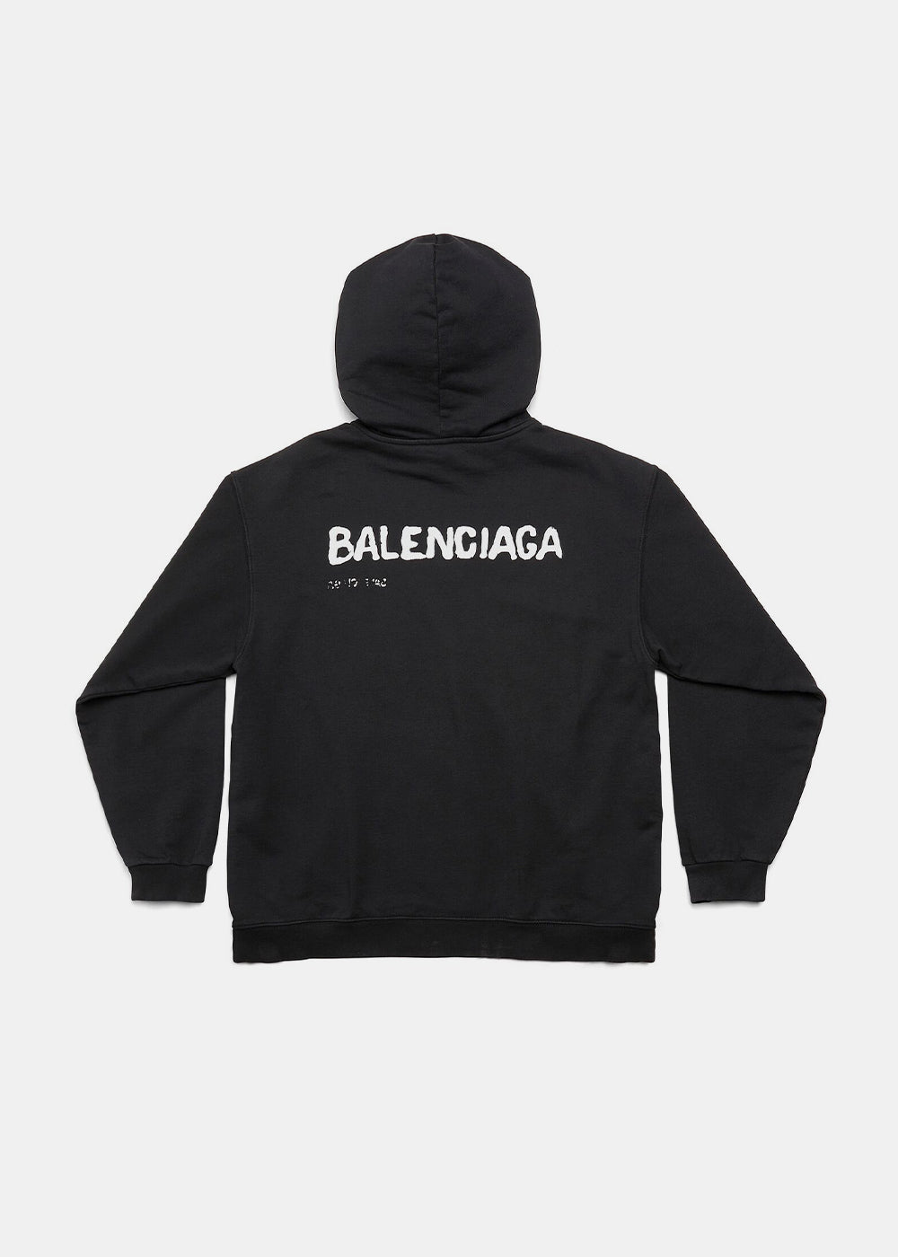 Black Hand Drawn Medium Fit Hoodie Balenciaga оригінал – Купити в Україні – вид ззаду