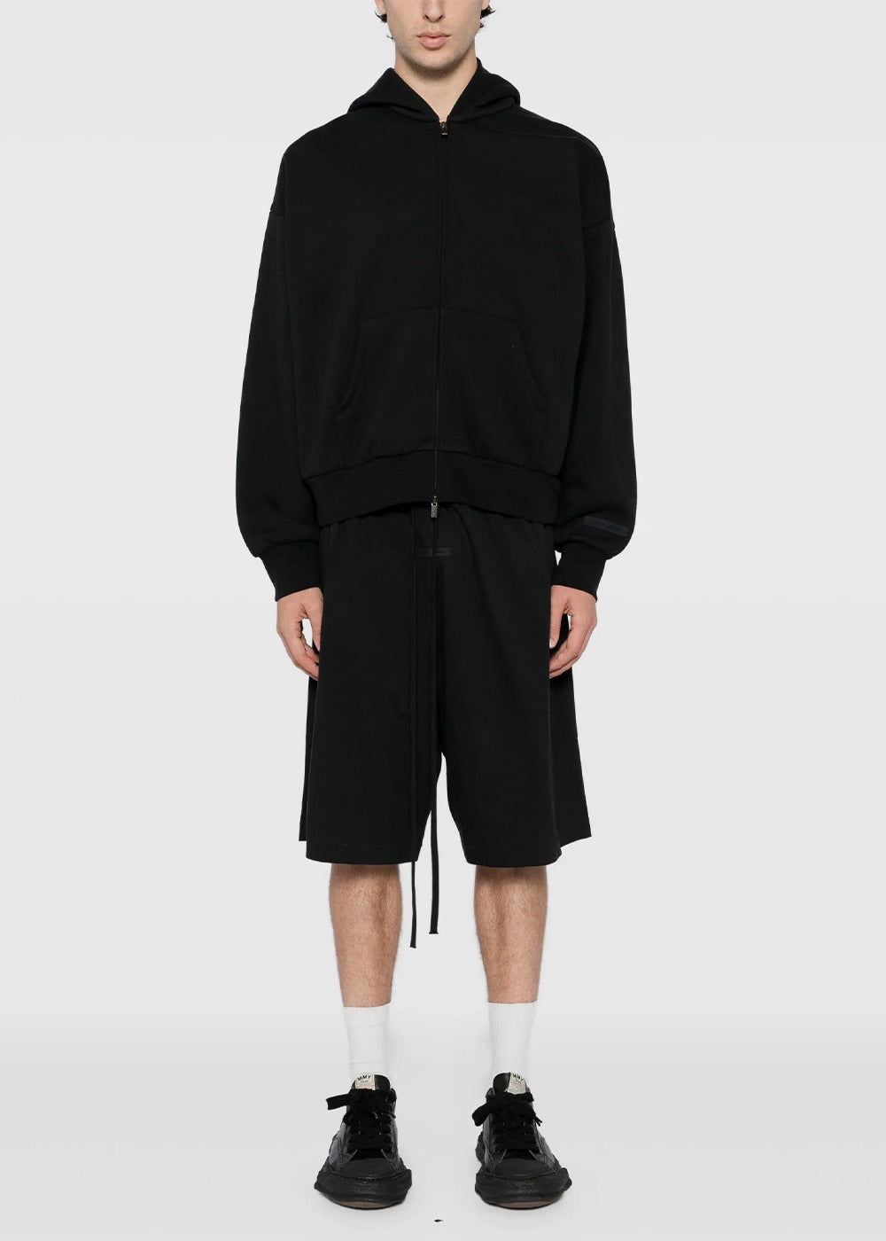 Jet Black Classic Fit Fleece Zip Up Hoodie Fear of god – Гарантія оригінальності – вид ззаду
