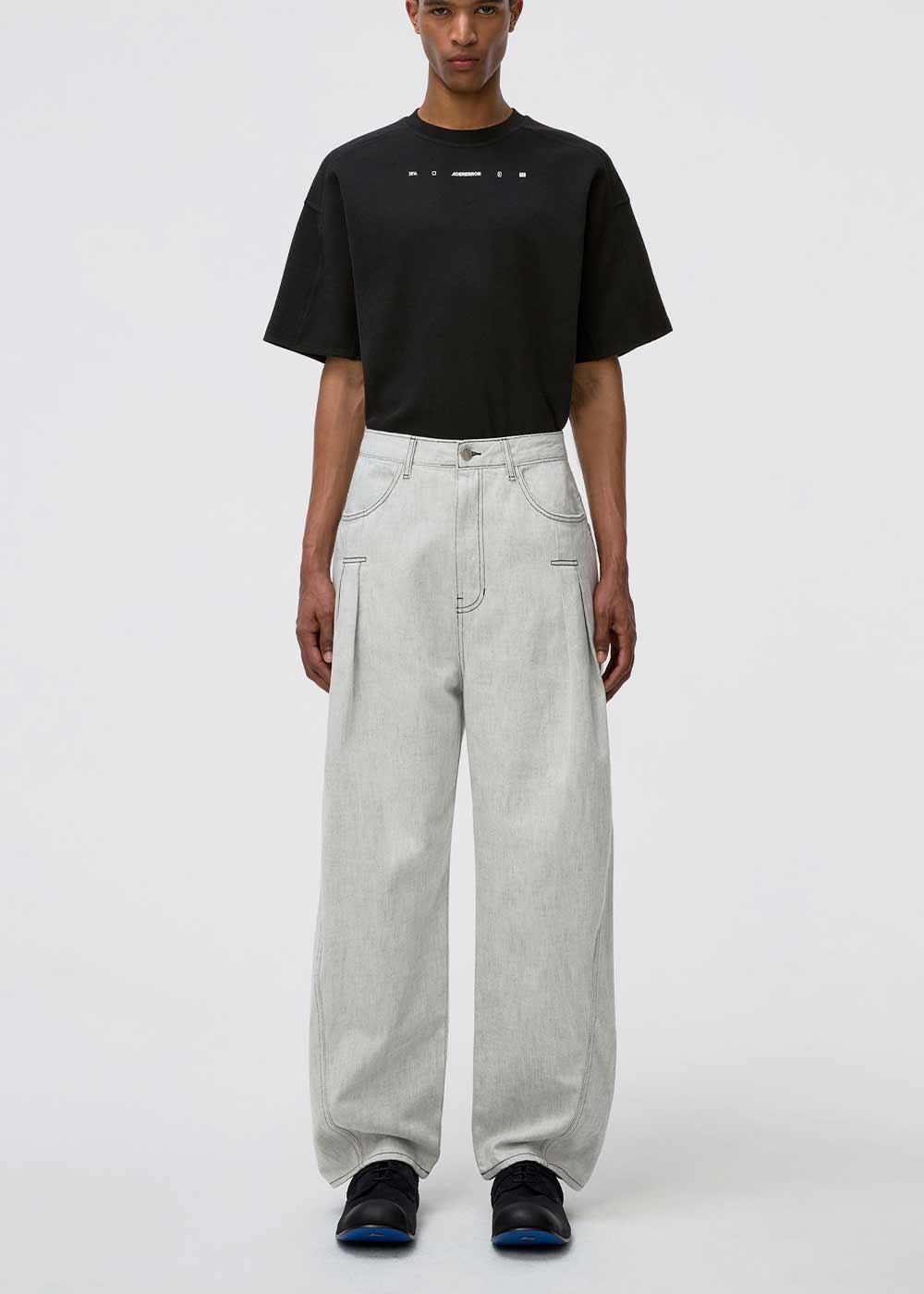 White Semi-Oversized Fit Jeans Ader error оригінал – Купити в Україні – вид ззаду
