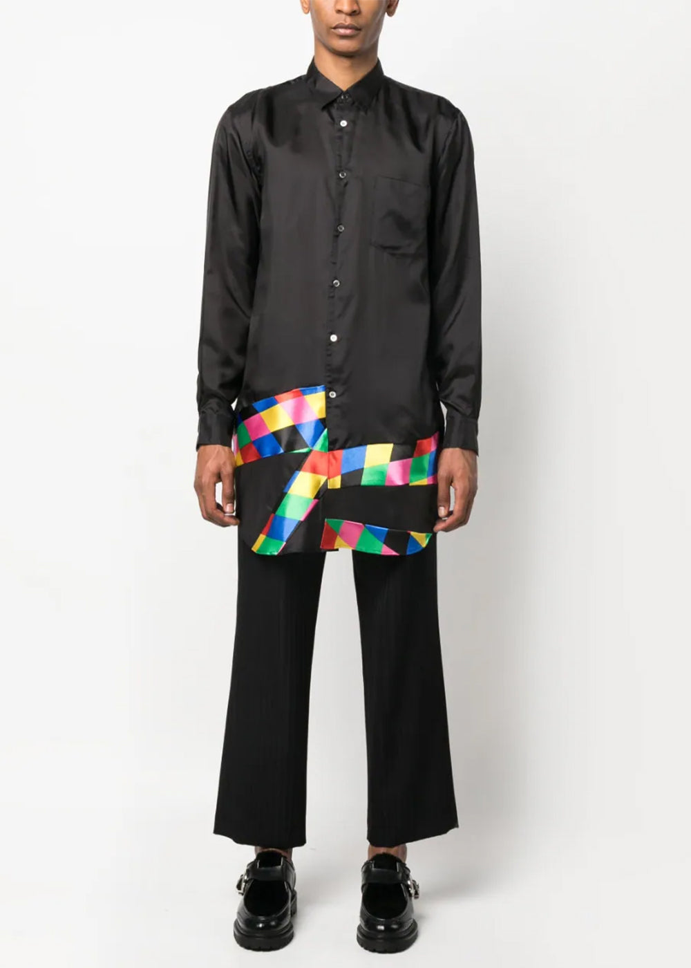 Black Long-Sleeve Shirt Comme des garcons оригінал – Купити в Україні – вид ззаду
