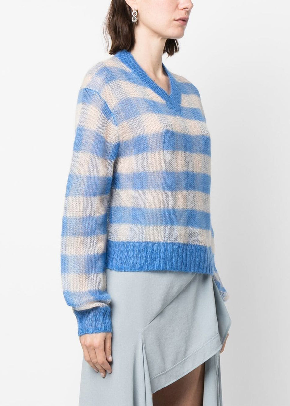 Оригінальна Blue V-Neck Sweater Acne studios – детальний вид