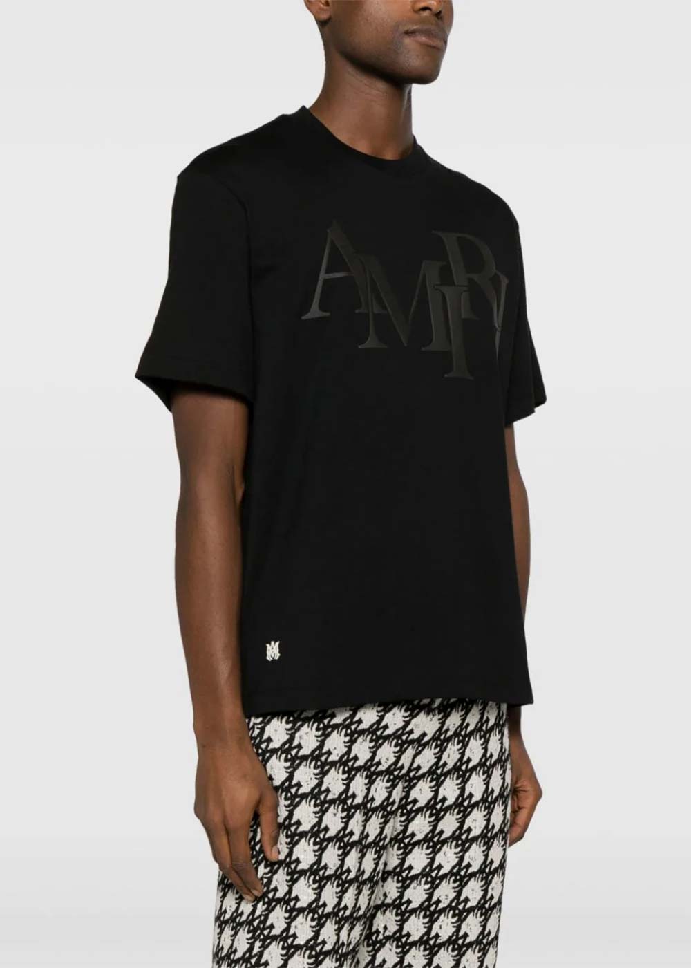 Оригінальна Black Amiri Staggered Logo T-Shirt Amiri – детальний вид