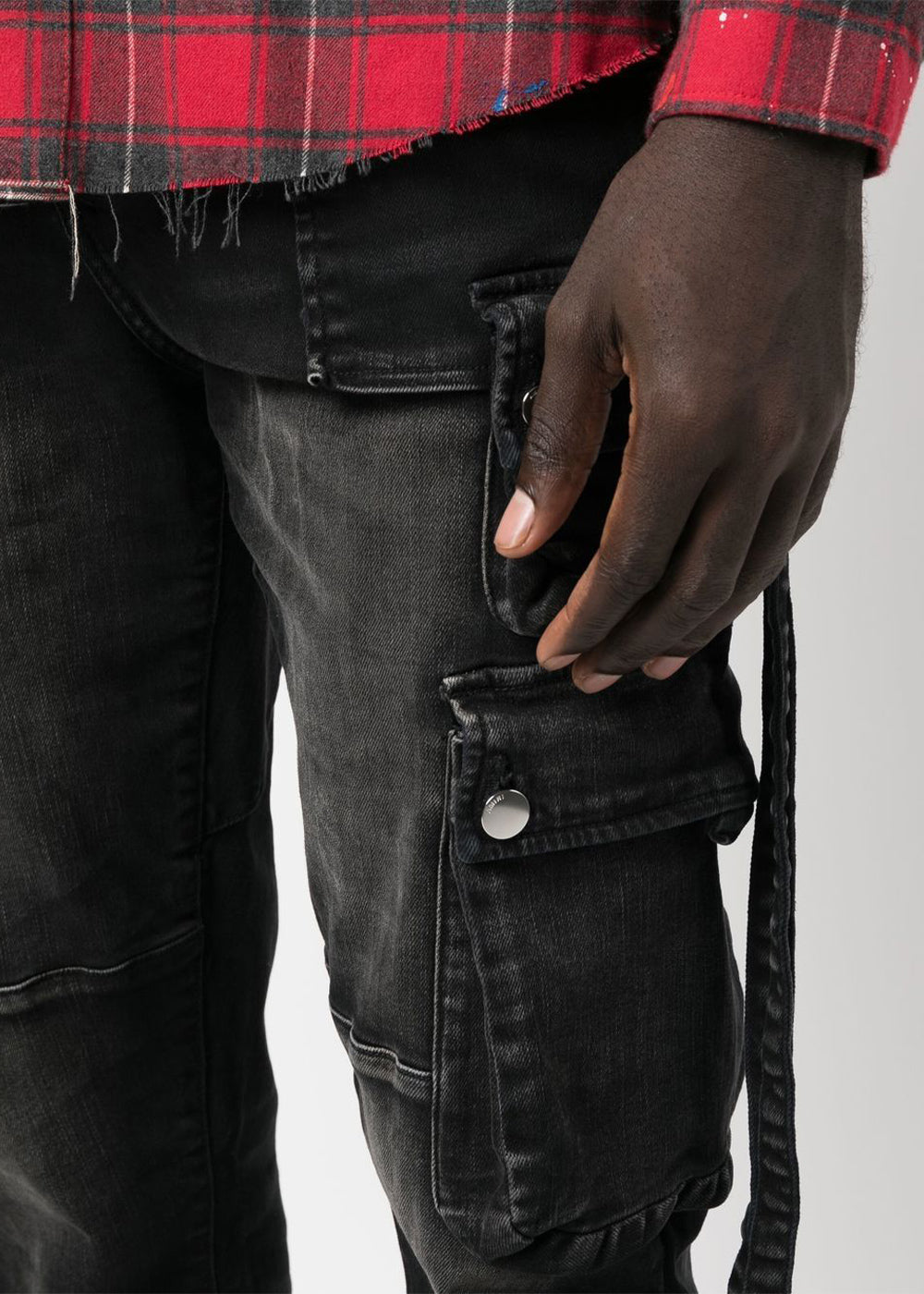 Оригінальна Black Cargo Flare Jeans Amiri – збільшений вид