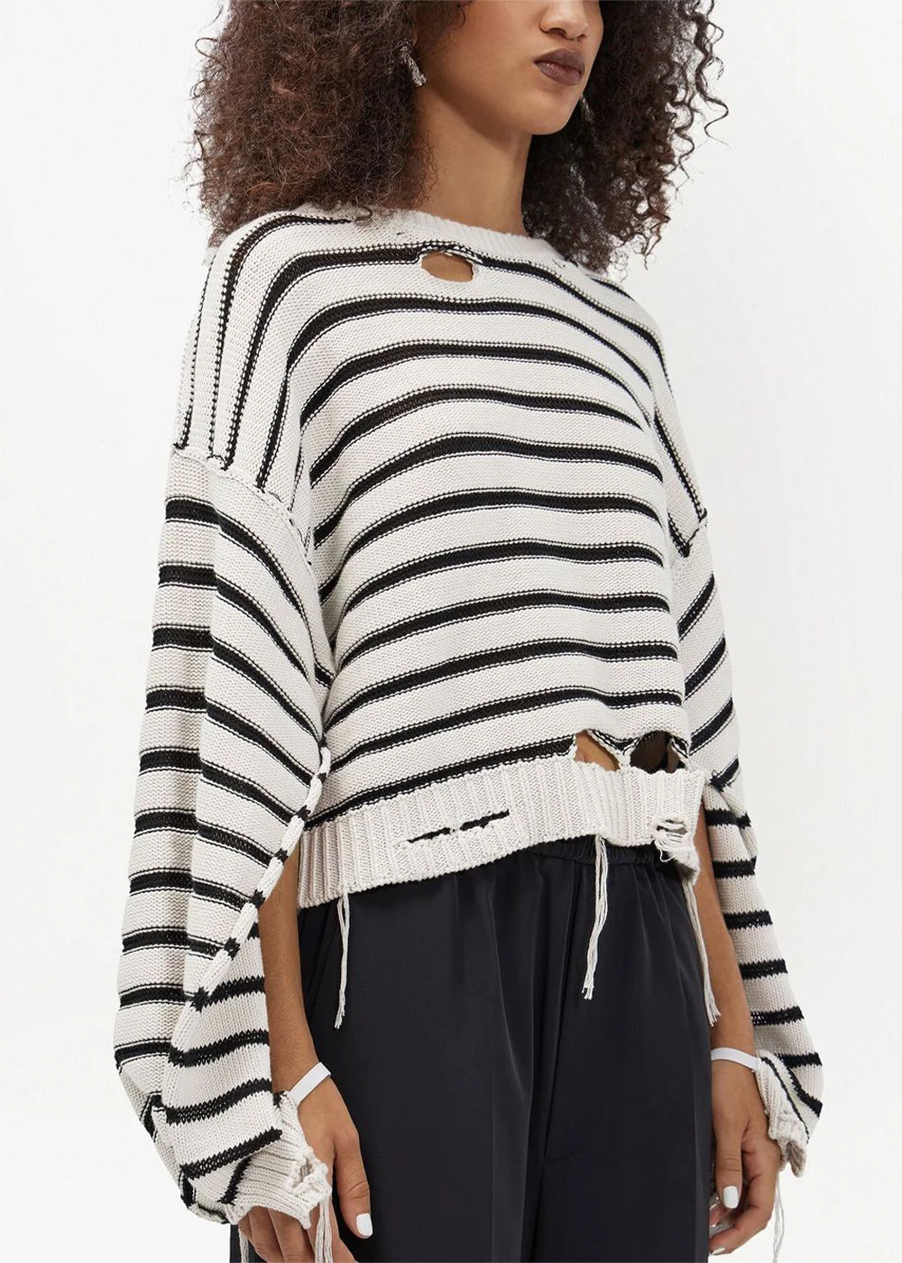 Black And White Striped Sweater Maison margiela оригінал – Купити в Україні – збільшений вид