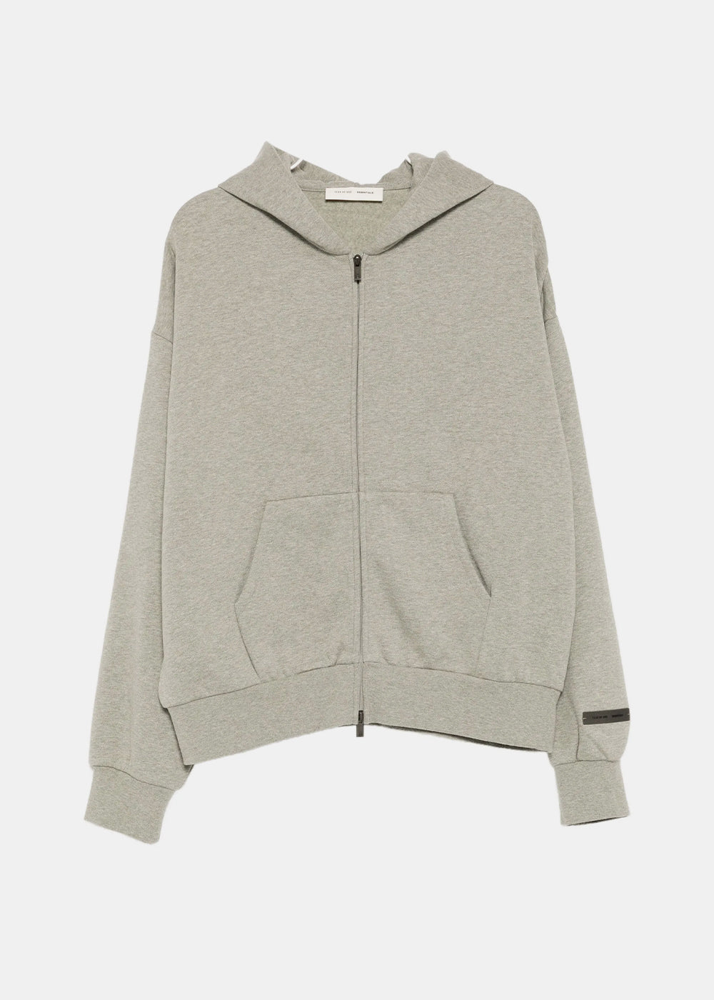 Concrete Heather Classic Fit Fleece Zip Up Hoodie Fear of god оригінал – Купити в Україні – боковий вид