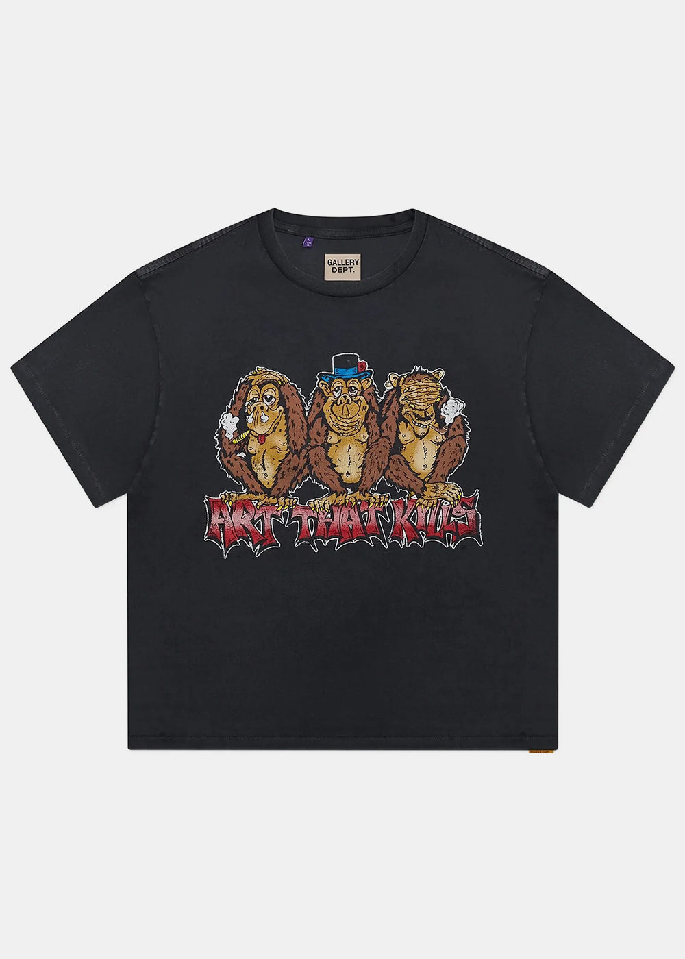 Vintage Black See No Evil Tee Gallery department – Гарантія оригінальності – боковий вид