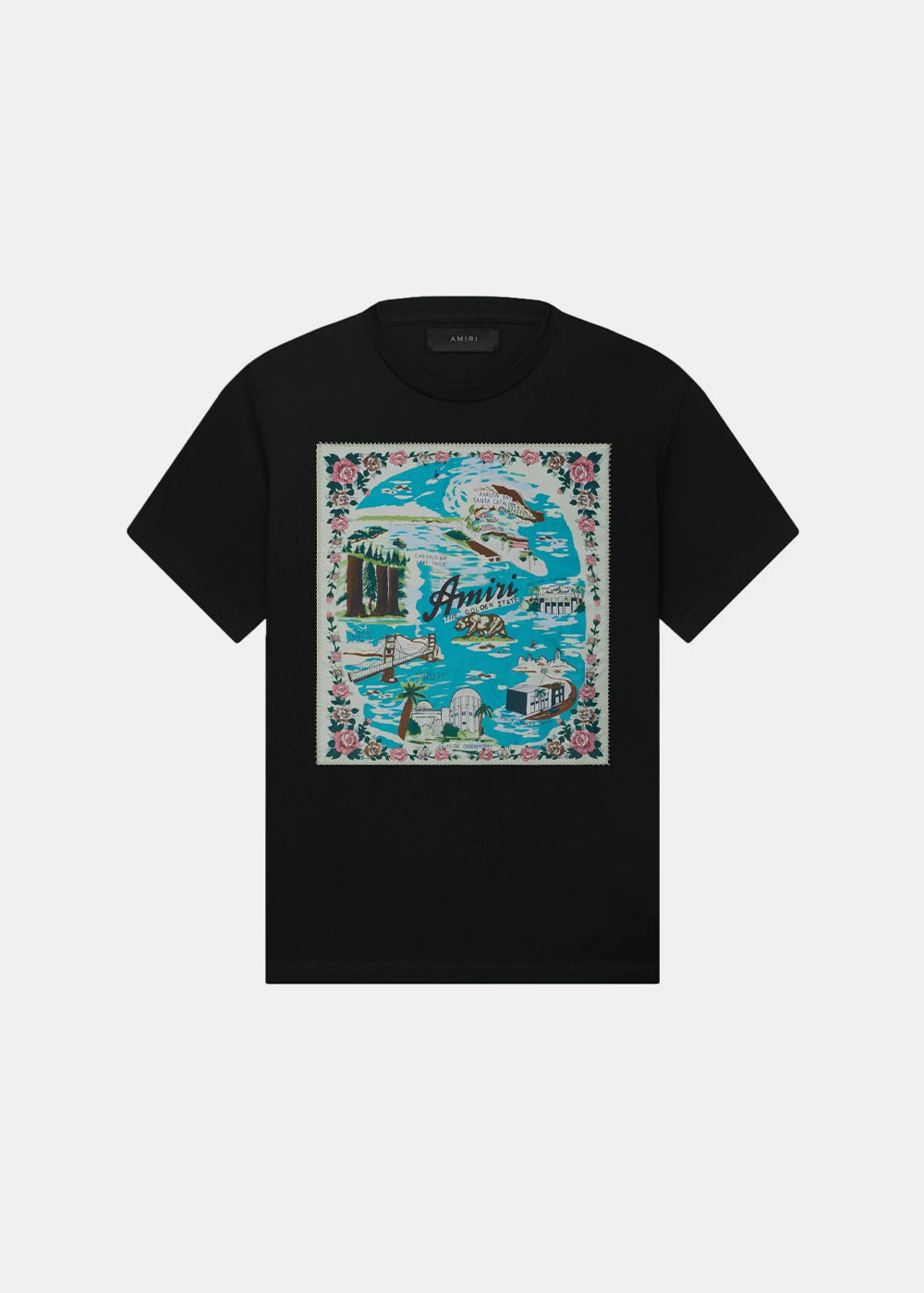 Black California Hawaiian Tee Amiri – Гарантія оригінальності – боковий вид