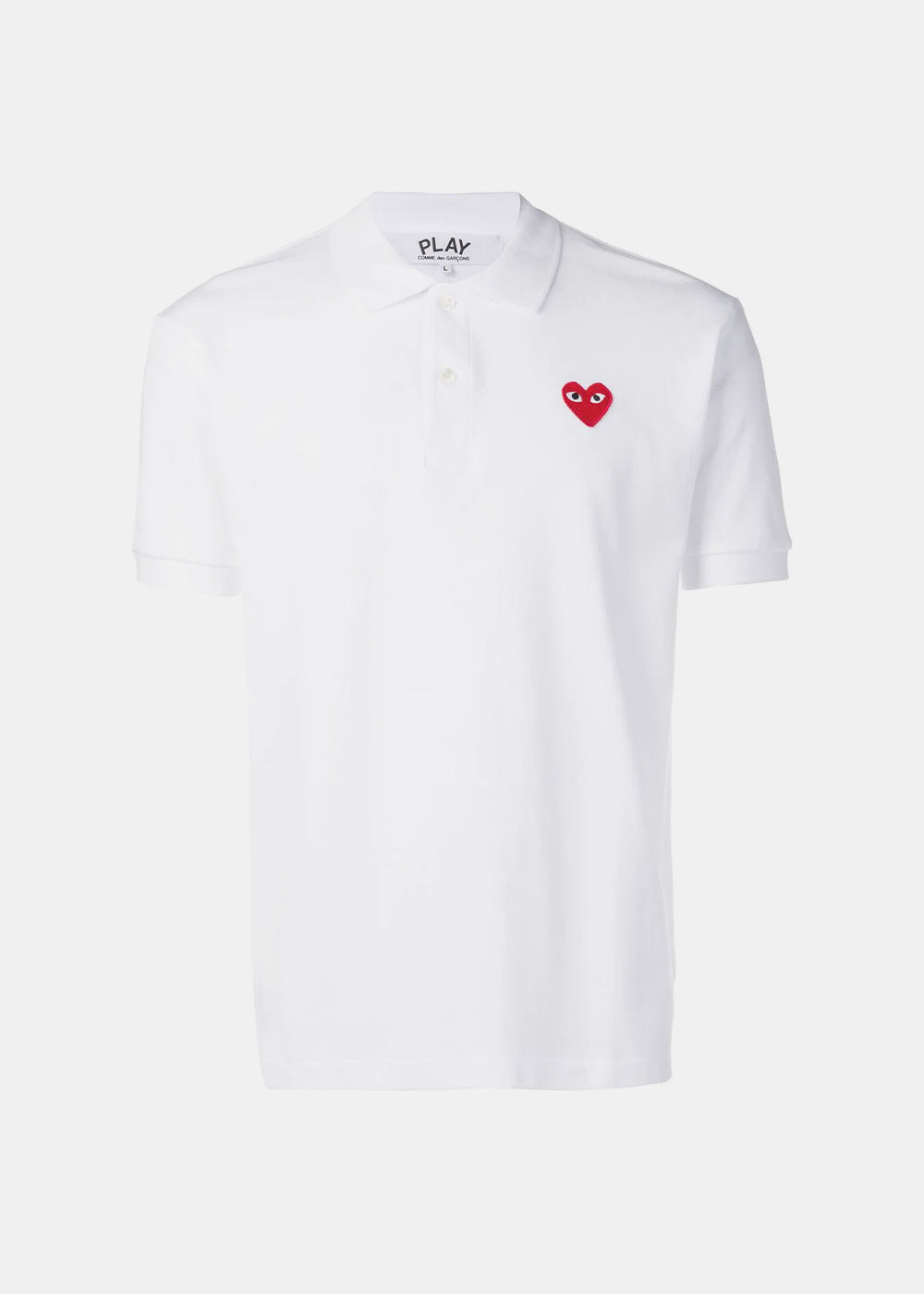 White Red Heart Polo Comme des garcons оригінал – Купити в Україні – боковий вид