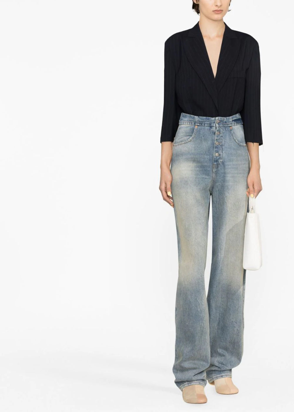 Blue High-Waisted Jeans Maison margiela оригінал – Купити в Україні – вид ззаду