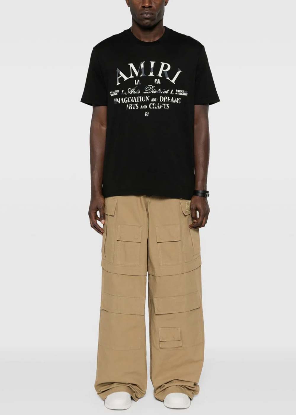 Black Distressed Amiri Arts District T-Shirt Amiri – Гарантія оригінальності – вид ззаду