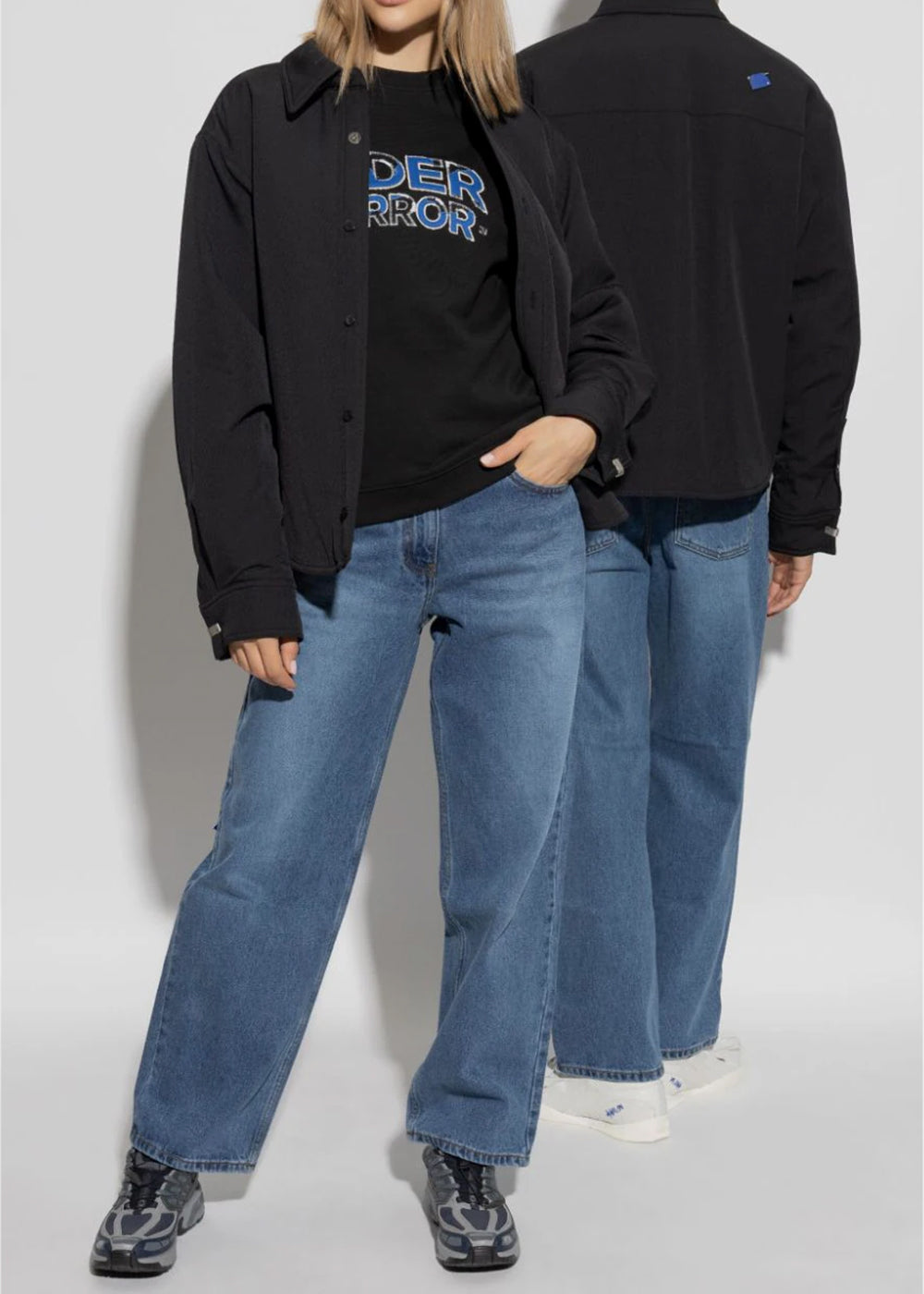 Оригінальна Black Distressed Logo Sweatshirt Ader error – вид ззаду