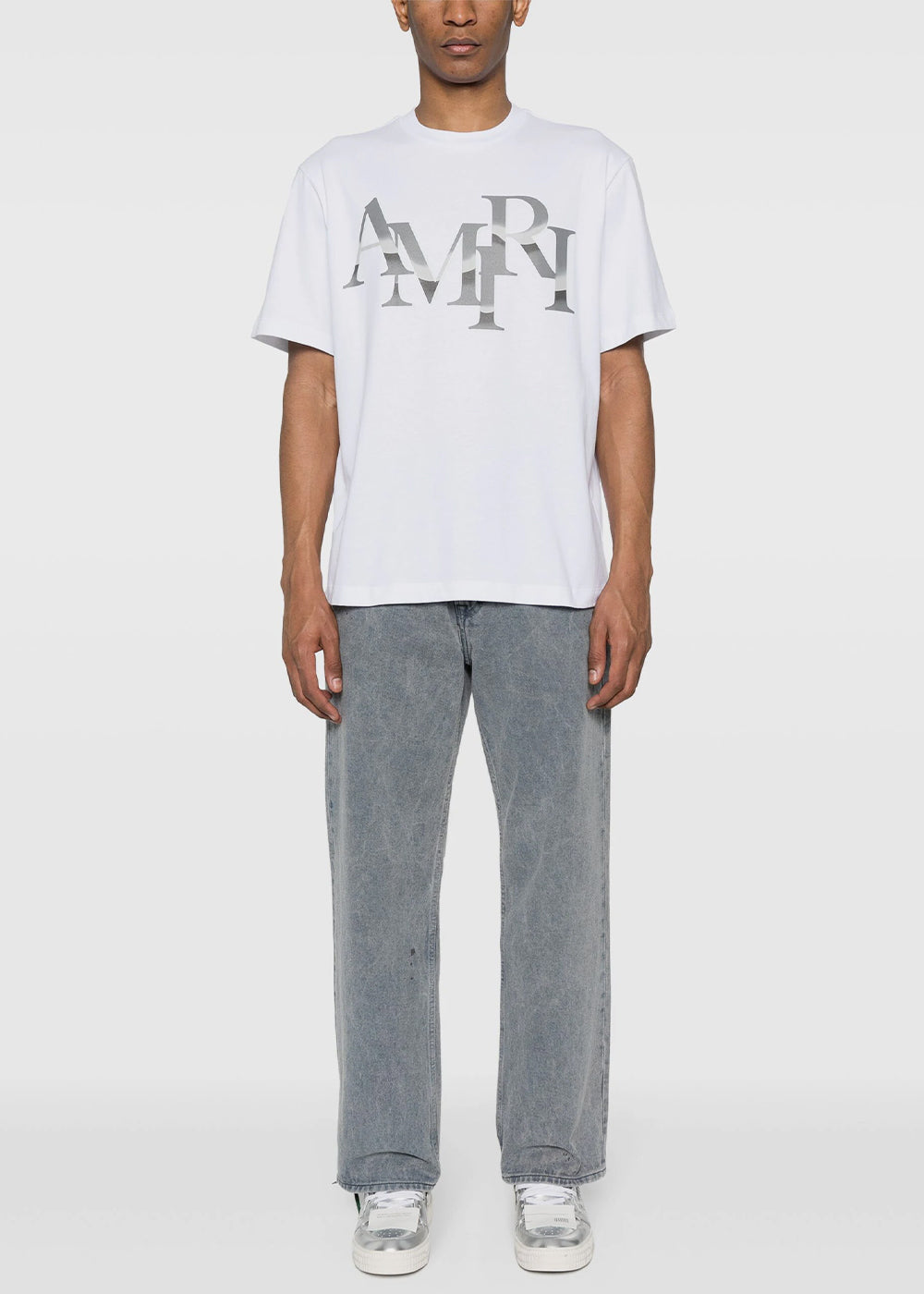 Оригінальна White Amiri Staggered Chrome T-Shirt Amiri – збільшений вид