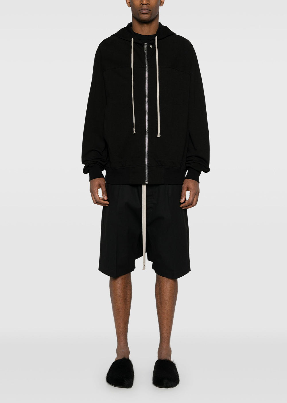 Оригінальна Black Windbreaker Hoodie Rick owens – вид ззаду