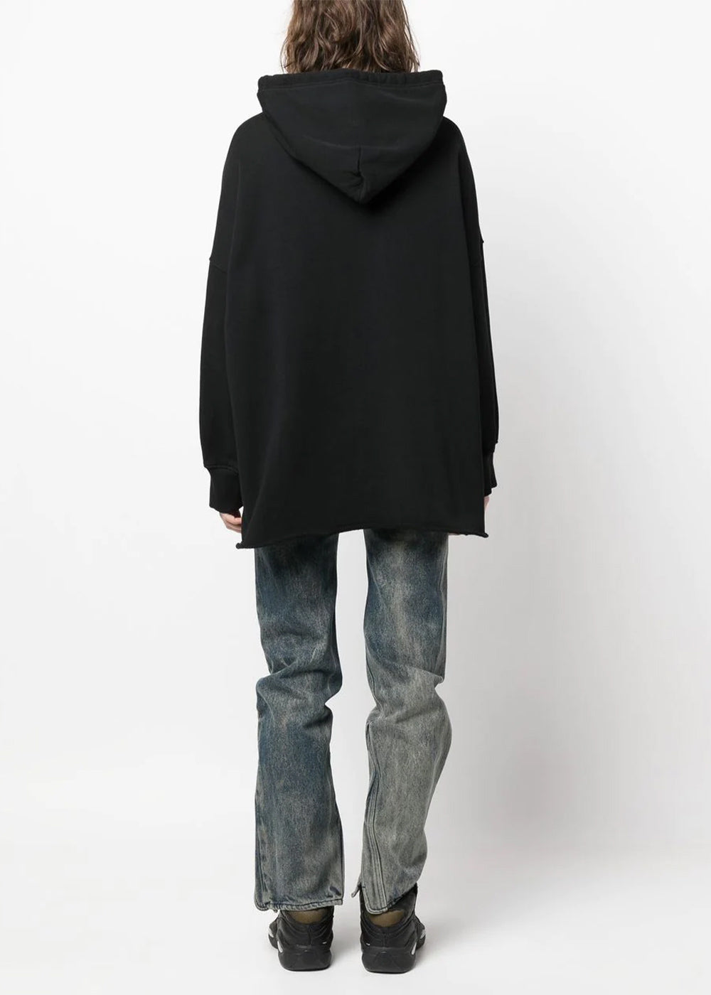 Black Logo-Print Slouchy Hoodie Maison margiela оригінал – Купити в Україні – детальний вид