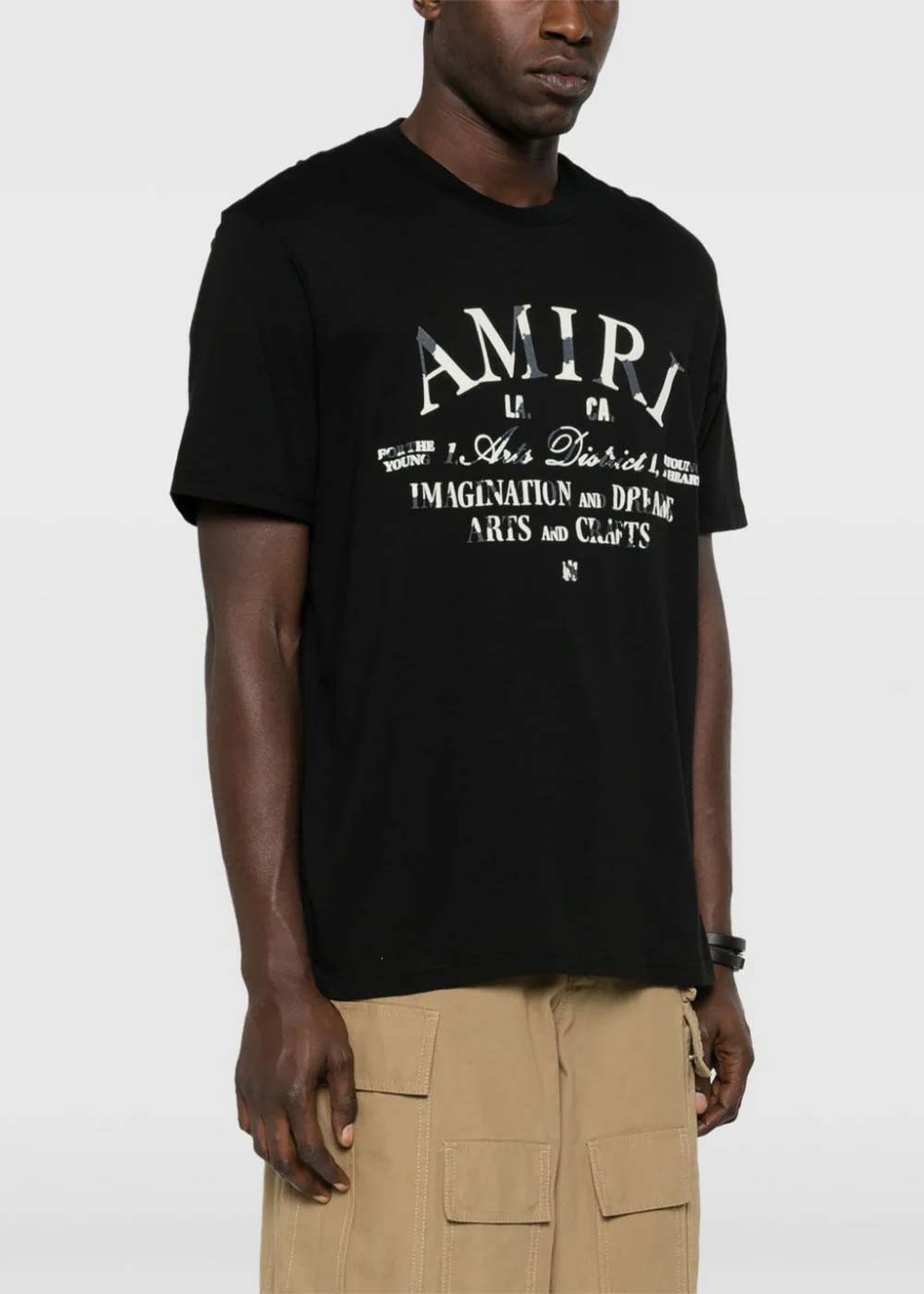 Black Distressed Amiri Arts District T-Shirt Amiri – Гарантія оригінальності – детальний вид