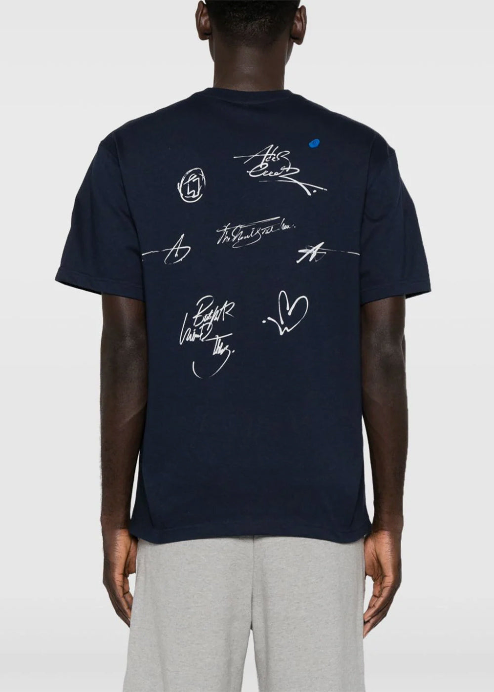 Navy Artwork Logo-Print T-Shirt Ader error – Гарантія оригінальності – вид ззаду