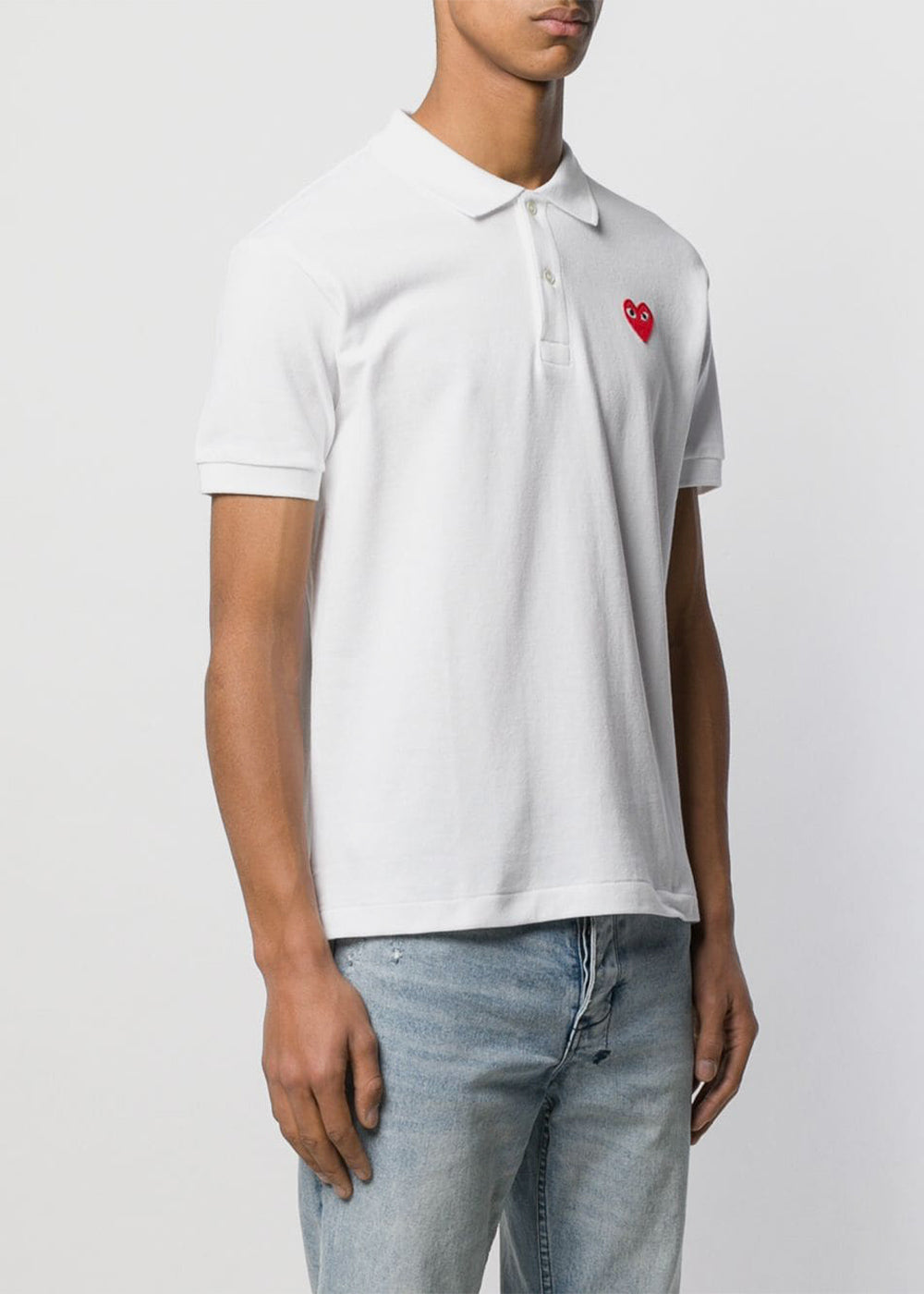 White Red Heart Polo Comme des garcons оригінал – Купити в Україні – детальний вид
