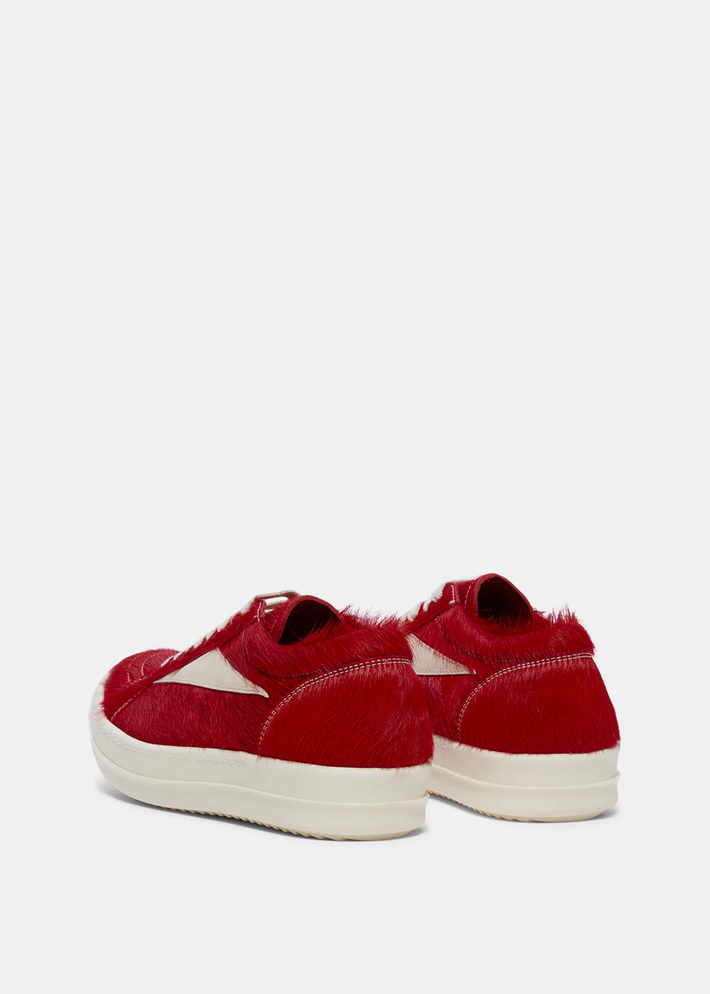 Оригінальна Red Vintage Low-Top Pony Hair Sneakers Rick owens – детальний вид