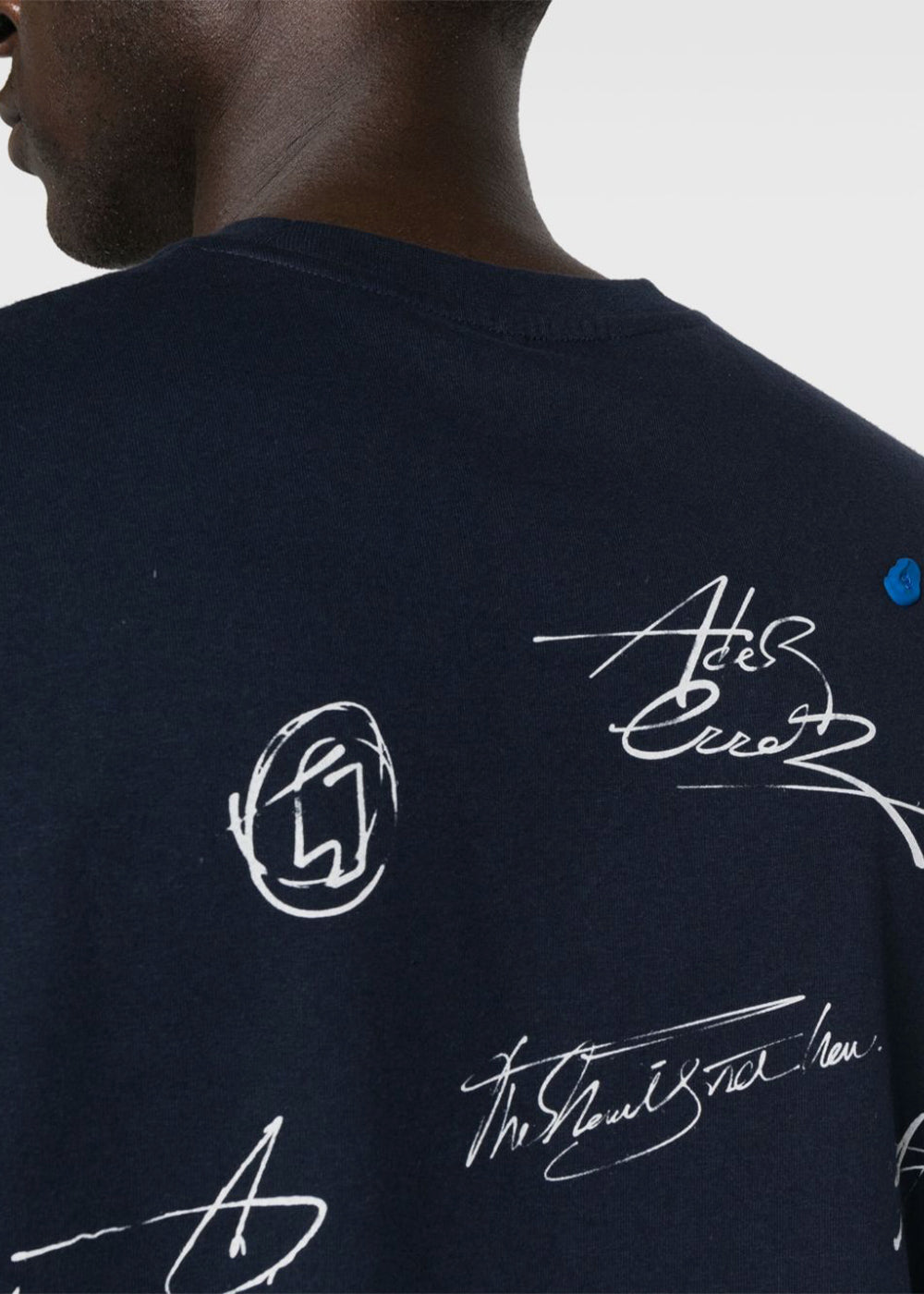 Navy Artwork Logo-Print T-Shirt Ader error – Гарантія оригінальності – детальний вид