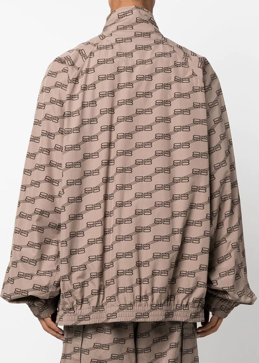 Beige Monogram-Print Track Jacket Balenciaga – Гарантія оригінальності – збільшений вид