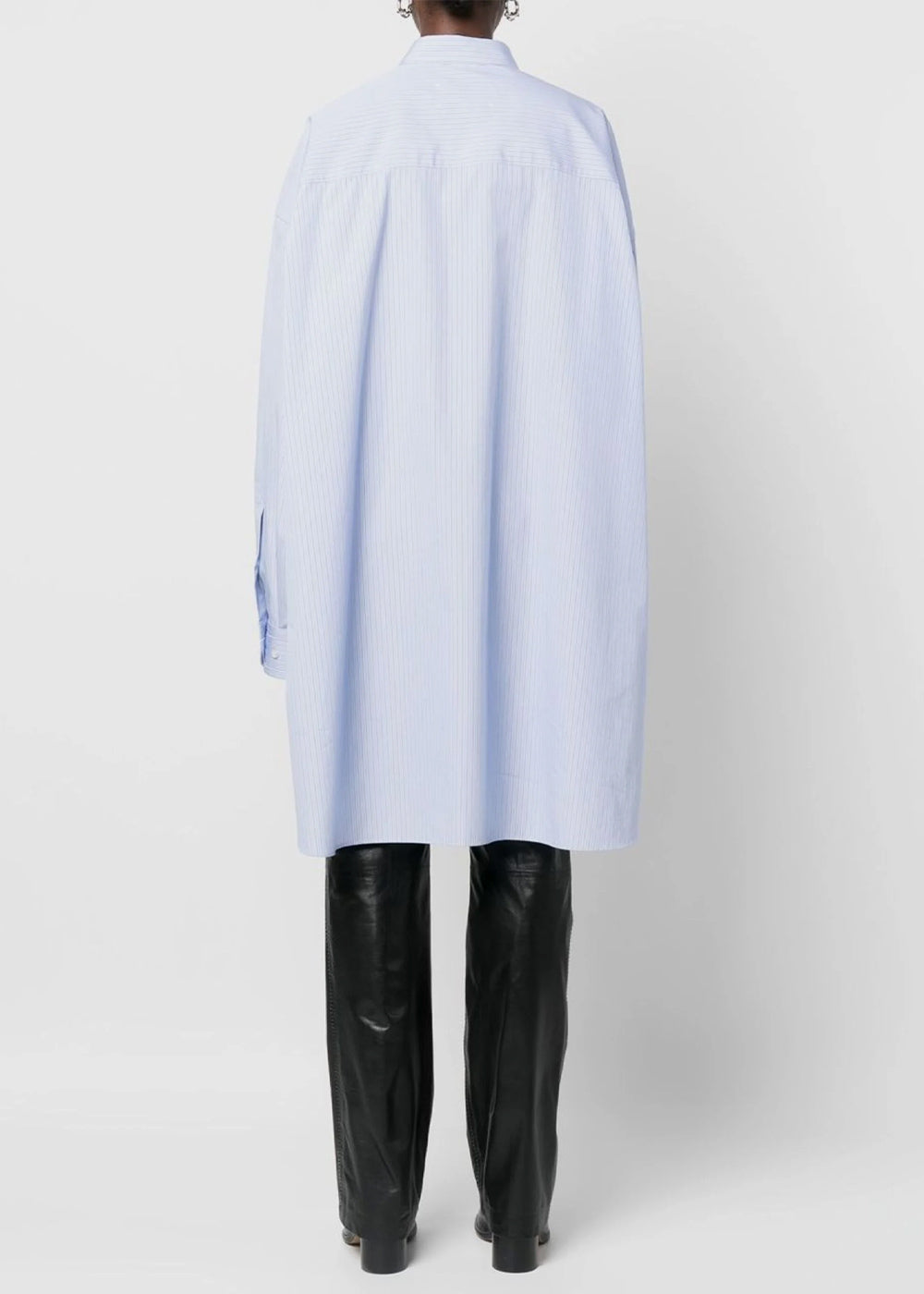 White & Blue Pinstriped Poplin Shirt Maison margiela оригінал – Купити в Україні – збільшений вид