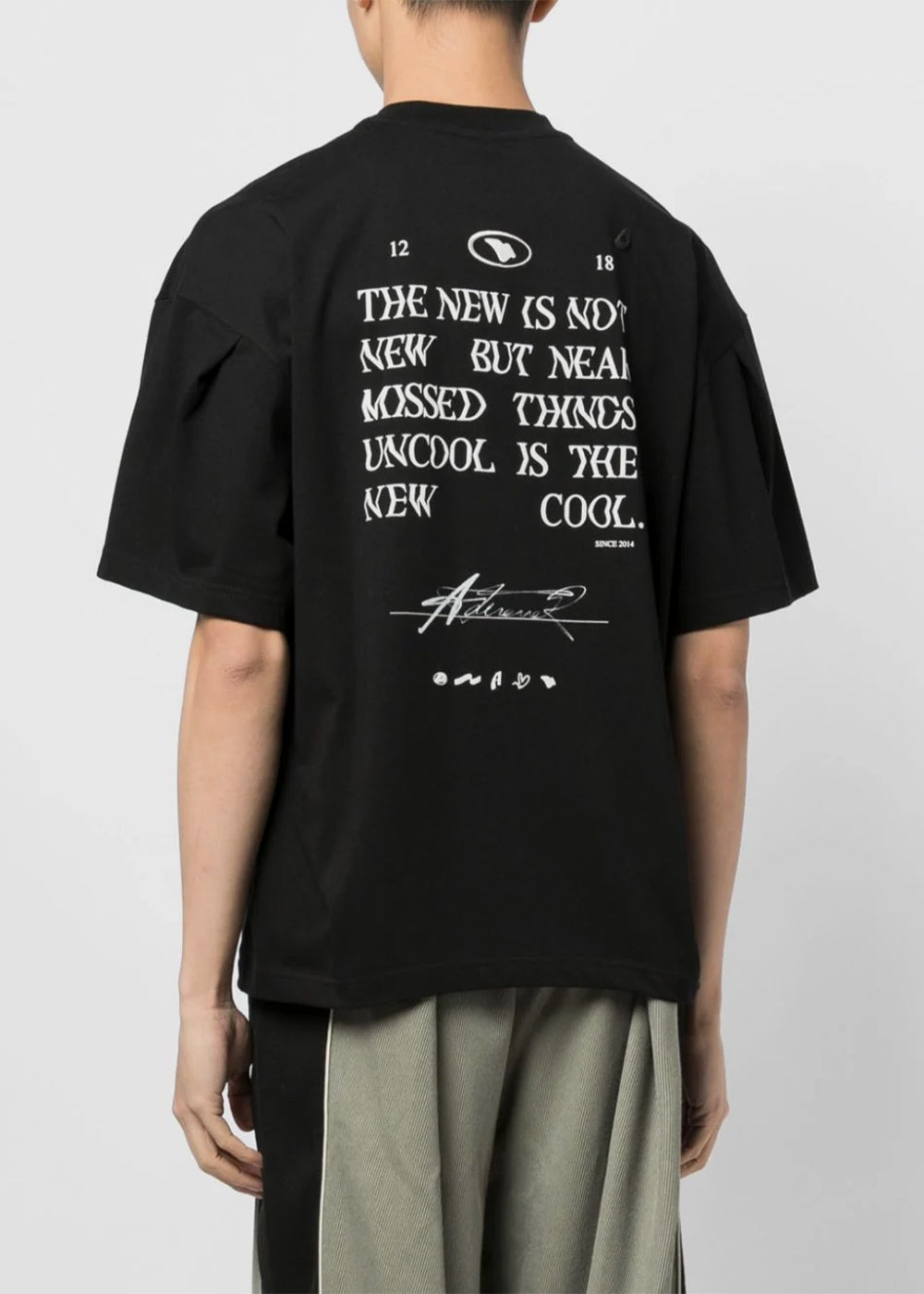 Оригінальна Black Logo-Print T-Shirt Ader error – збільшений вид