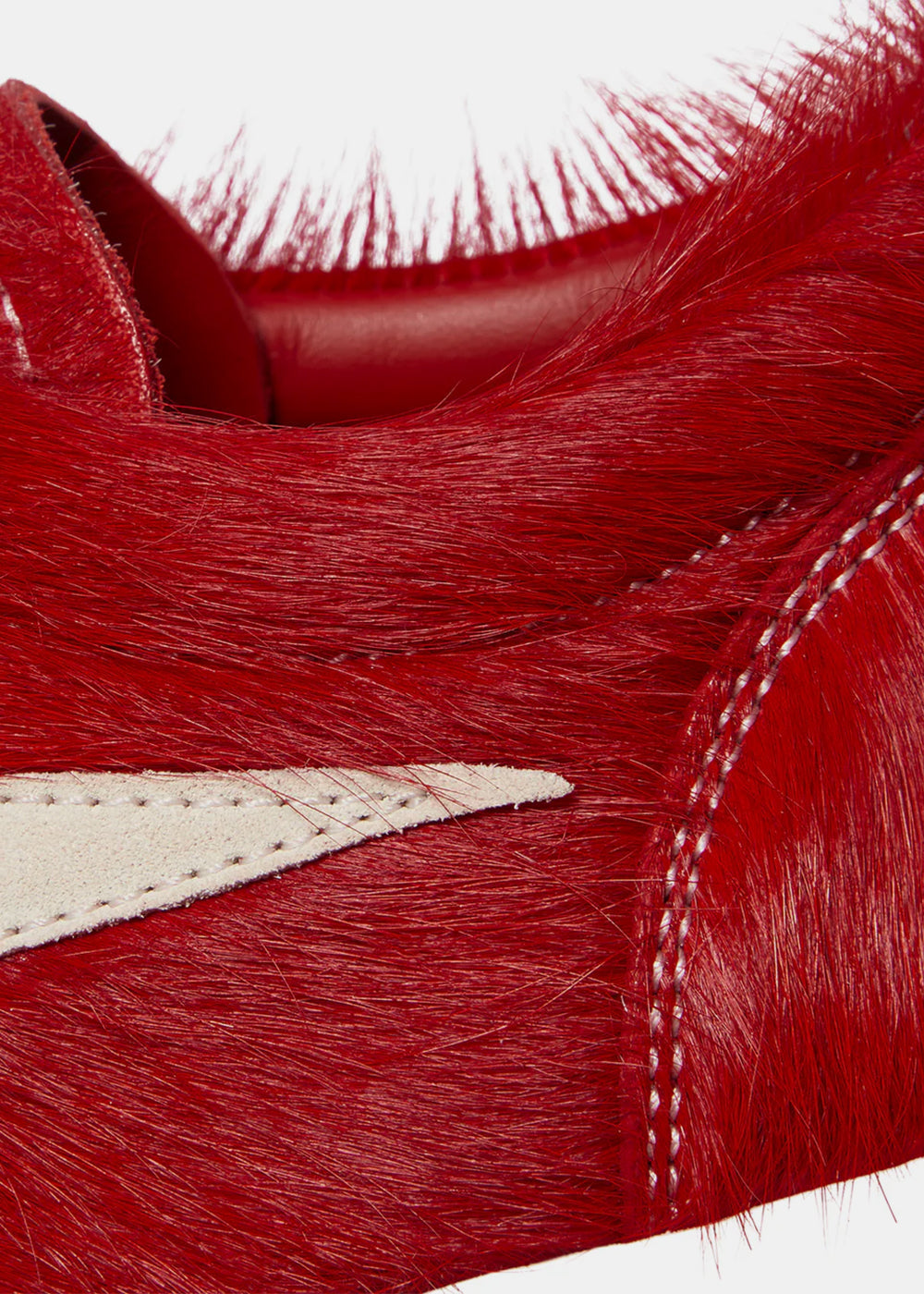 Оригінальна Red Vintage Low-Top Pony Hair Sneakers Rick owens – збільшений вид