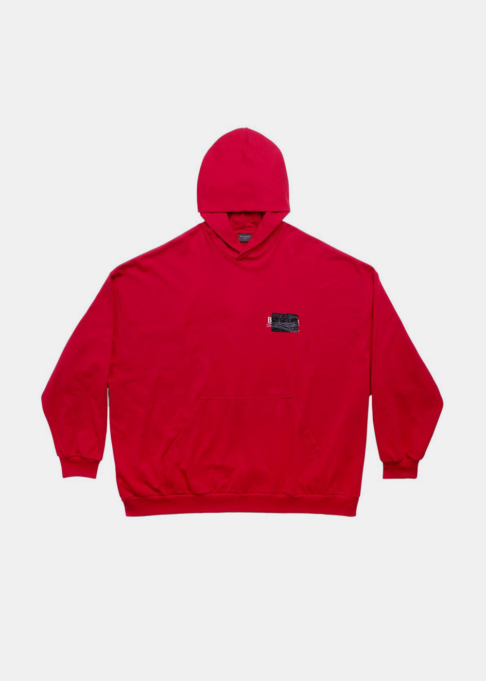 Оригінальна Red Gaffer Large Fit Hoodie Balenciaga – боковий вид