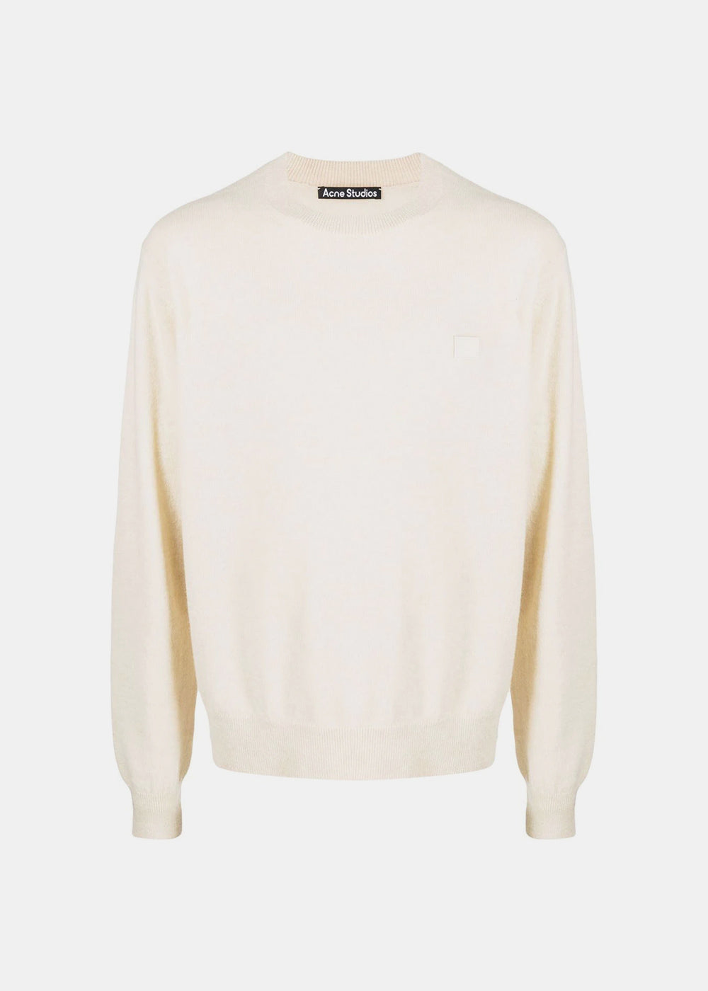 Beige Logo-Patch Detail Knit Jumper Acne studios – Гарантія оригінальності – боковий вид