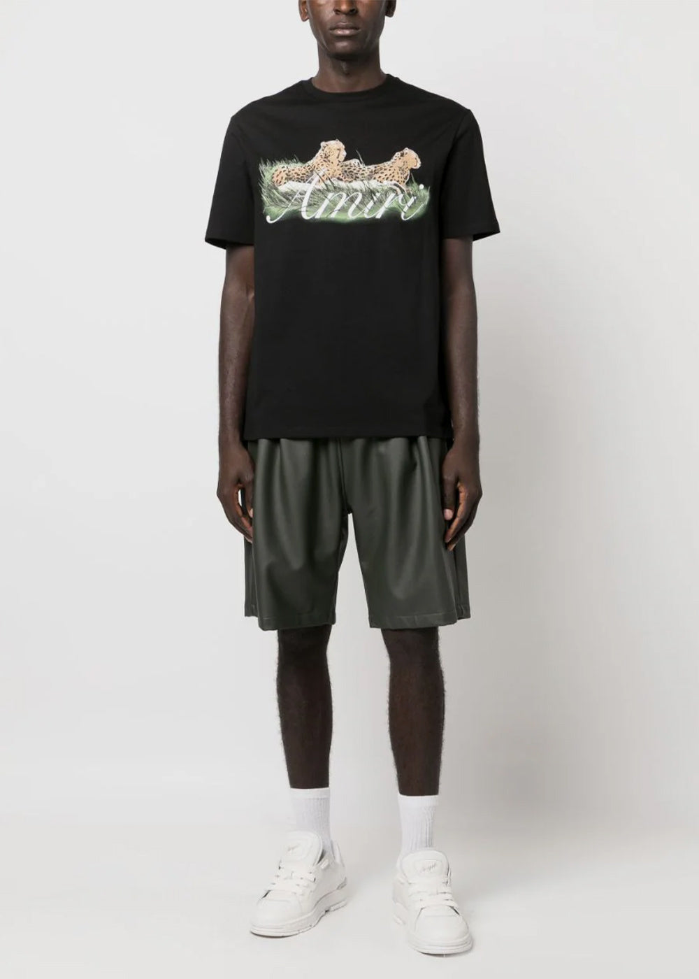 Black Cheetah Logo T-Shirt Amiri – Гарантія оригінальності – вид ззаду