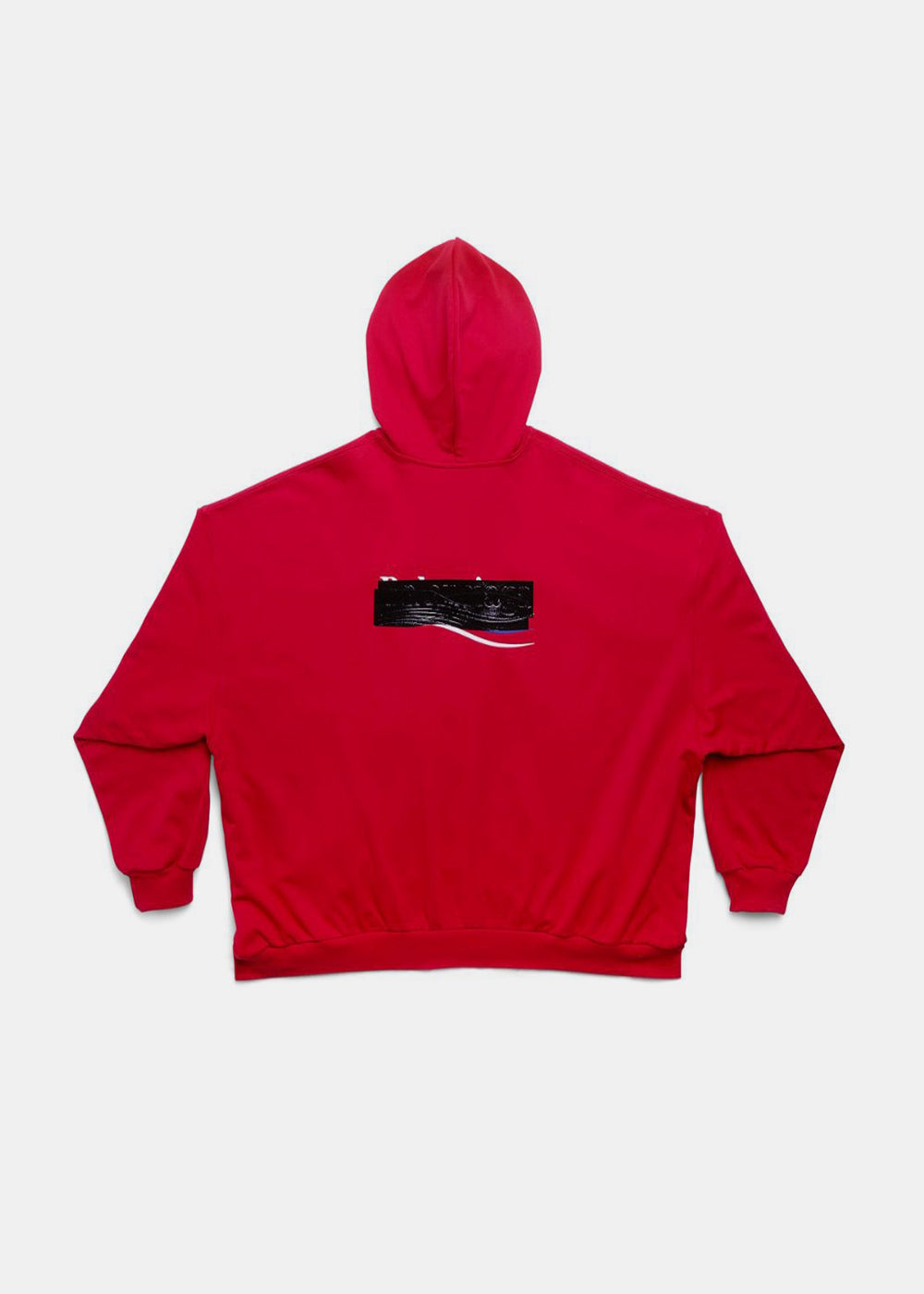 Оригінальна Red Gaffer Large Fit Hoodie Balenciaga – вид ззаду