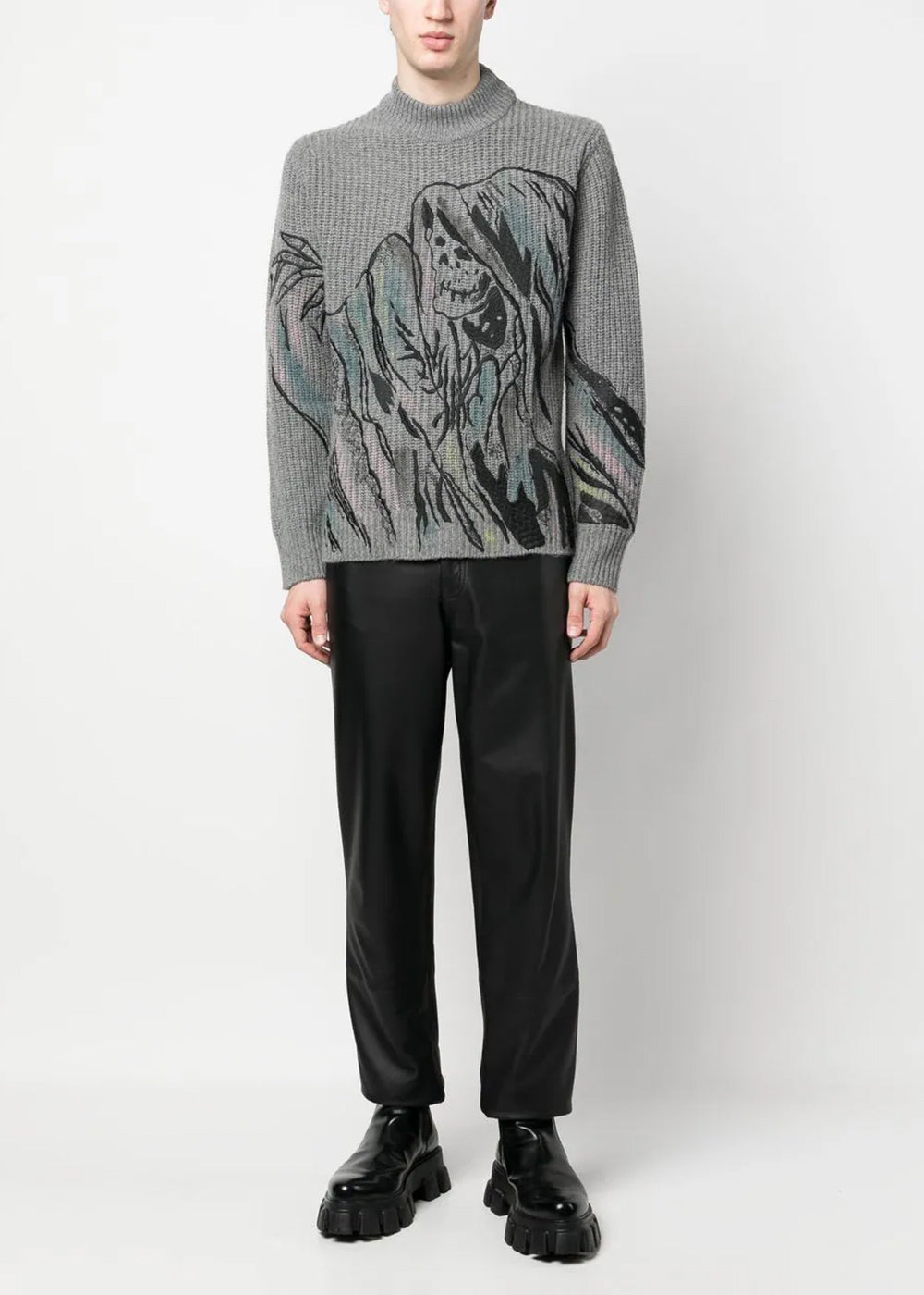 Grey Wes Lang Secret Crewneck Amiri – Гарантія оригінальності – вид ззаду