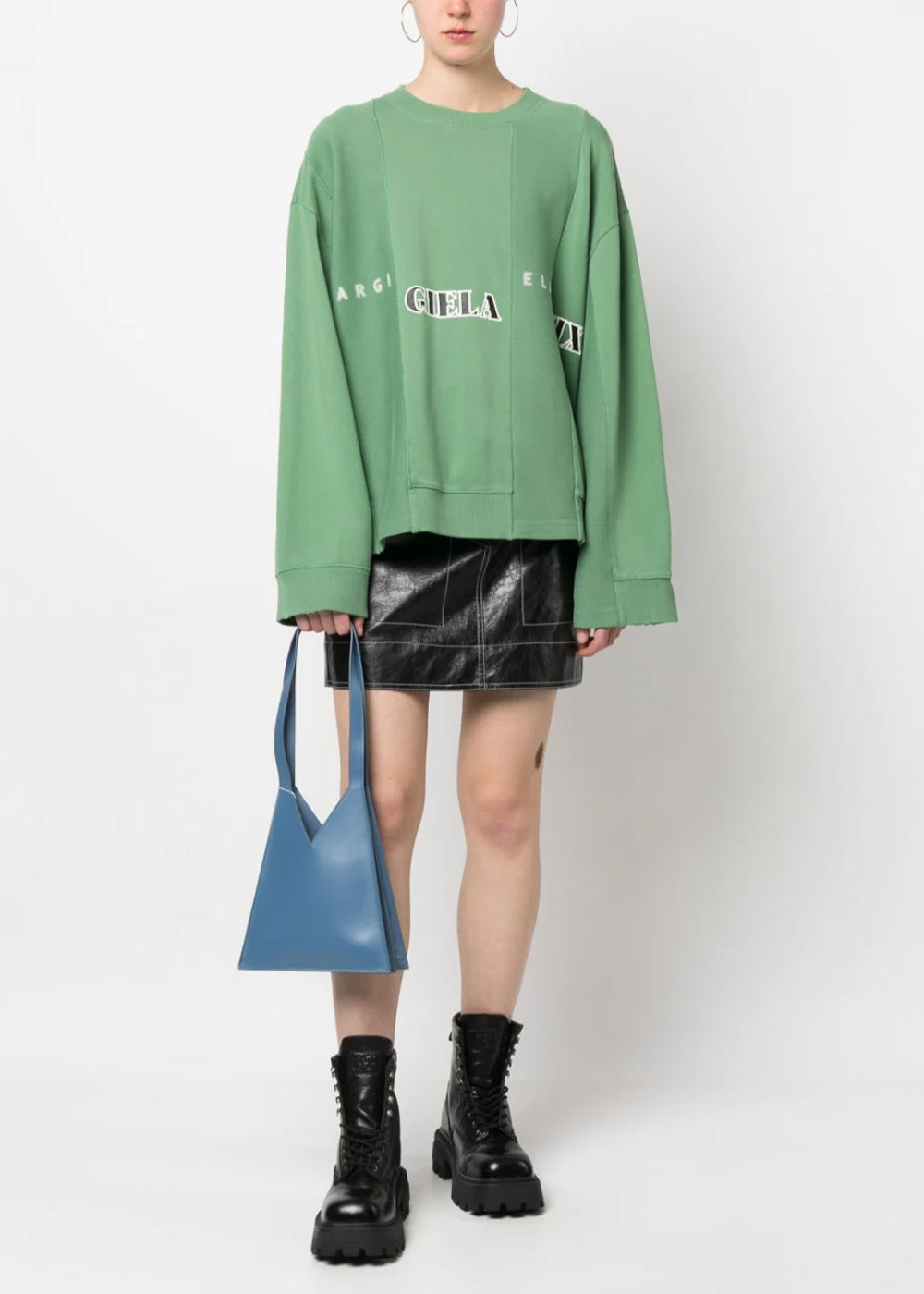Оригінальна Green Panelled Design Sweatshirt Maison margiela – вид ззаду