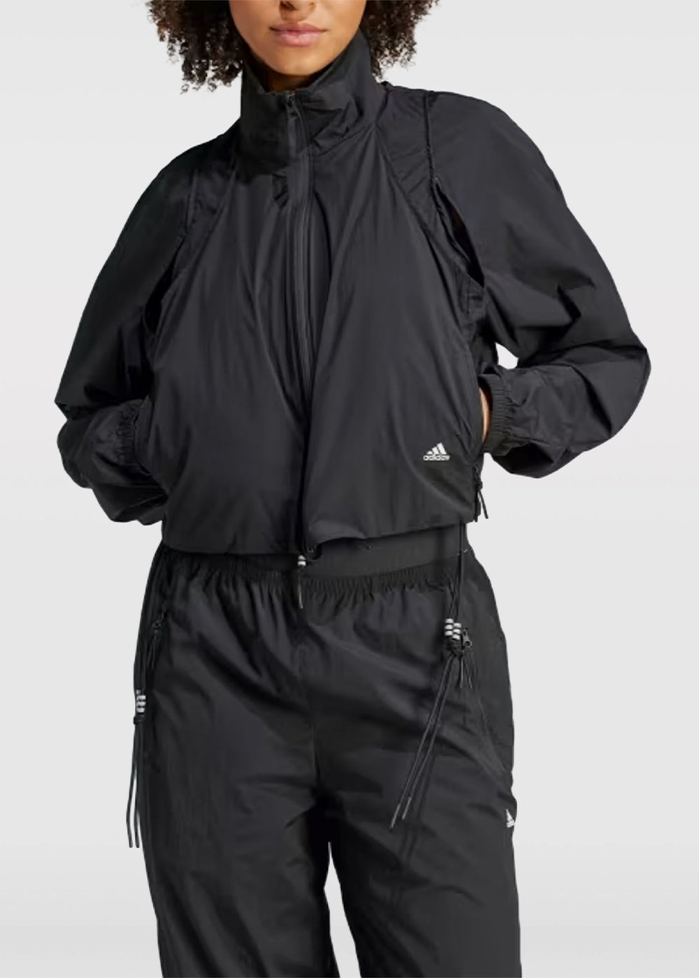 Black Lightweight Jacket Adidas оригінал – Купити в Україні – вид ззаду - ADIDAS