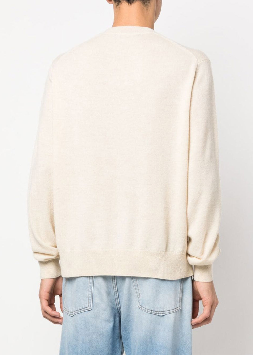 Beige Logo-Patch Detail Knit Jumper Acne studios – Гарантія оригінальності – детальний вид